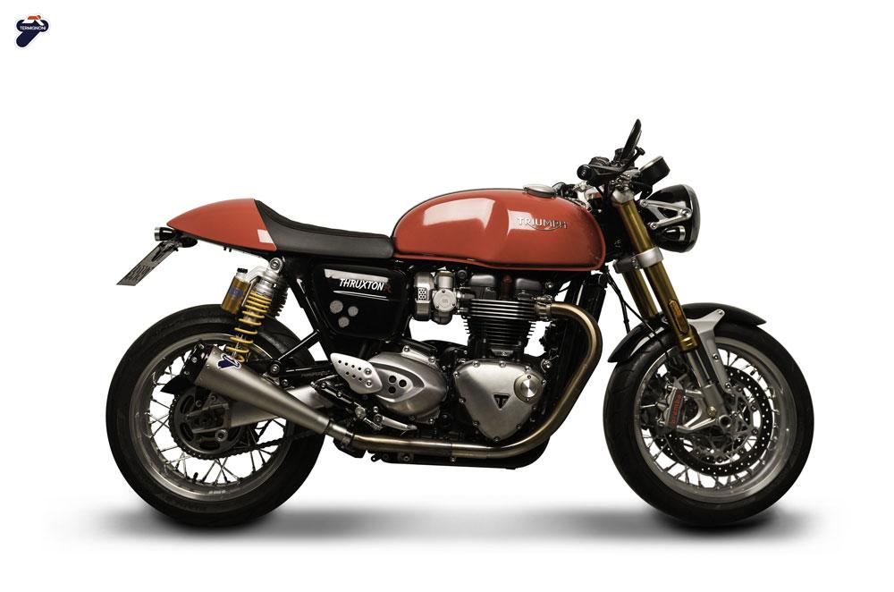 DOPPIO TERMINALE SCARICO TERMIGNONI OMOLOGATO INOX TRIUMPH TRUXTON 1200 2016 20