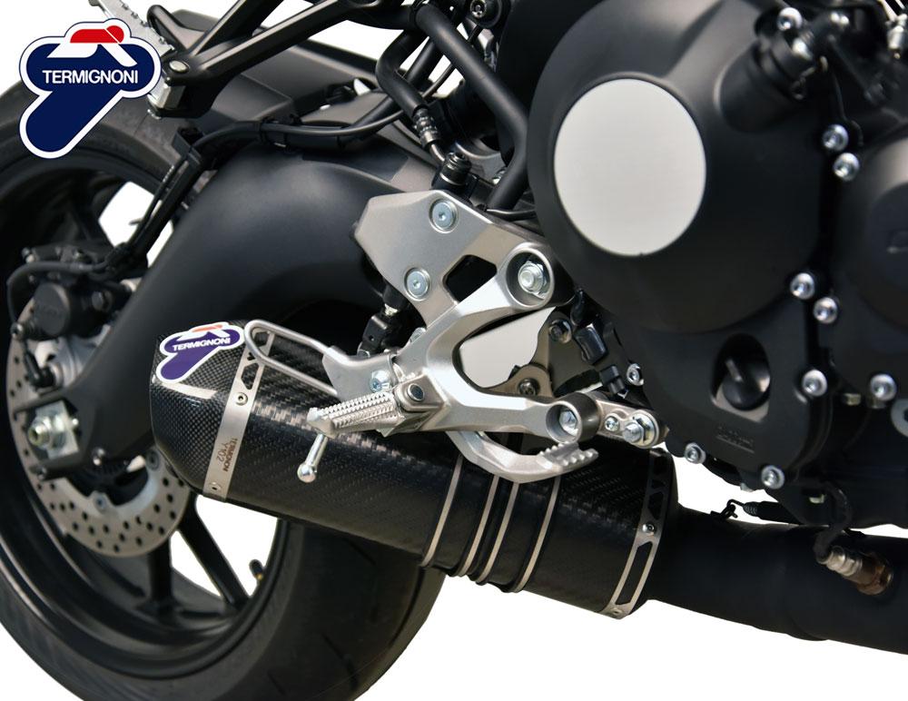 COMPLETE EXHAUST SYSTEM TERMIGNONI RACING BLACK CARBON YAMAHA XSR 900 2014 - 20