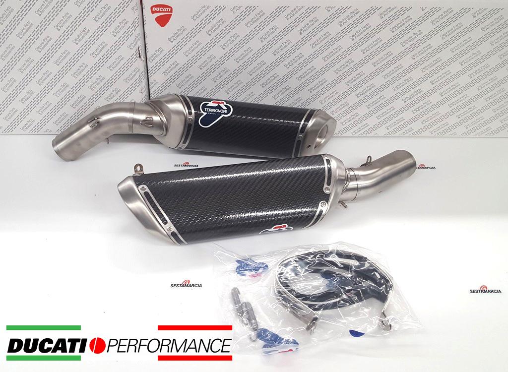 SILENCER EXHAUST RACING CARBON TERMIGNONI 96198609B DUCATI 1098 R 2007-09