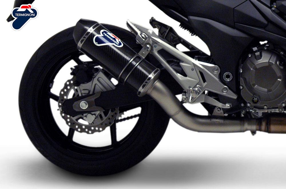 SILENCER EXHAUST TERMIGNONI APPROVED CARBON KAWASAKI Z800 E 2013 - 17