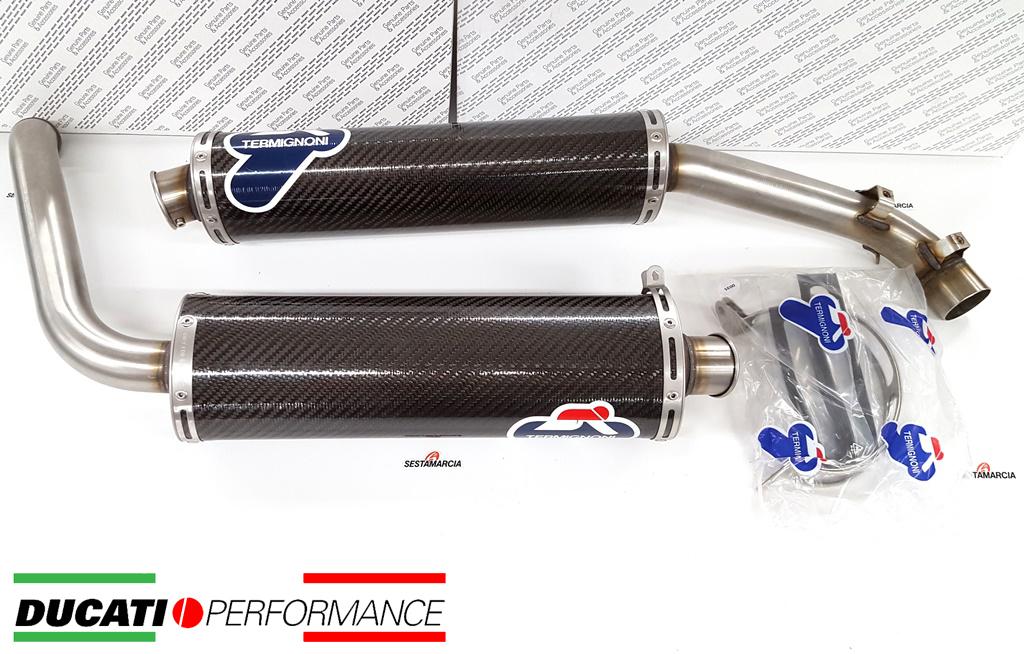 SILENCER EXHAUST 45Ø RACING CARBON TERMIGNONI 96103402B DUCATI 748 2001 - 03