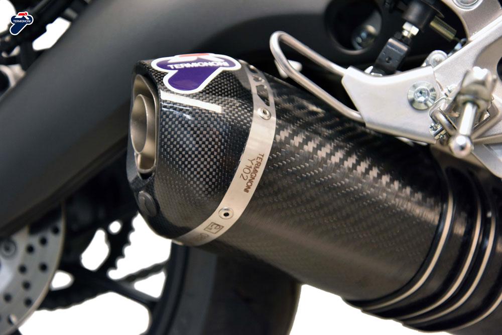 COMPLETE EXHAUST SYSTEM TERMIGNONI RACING BLACK CARBON YAMAHA XSR 900 2014 - 20