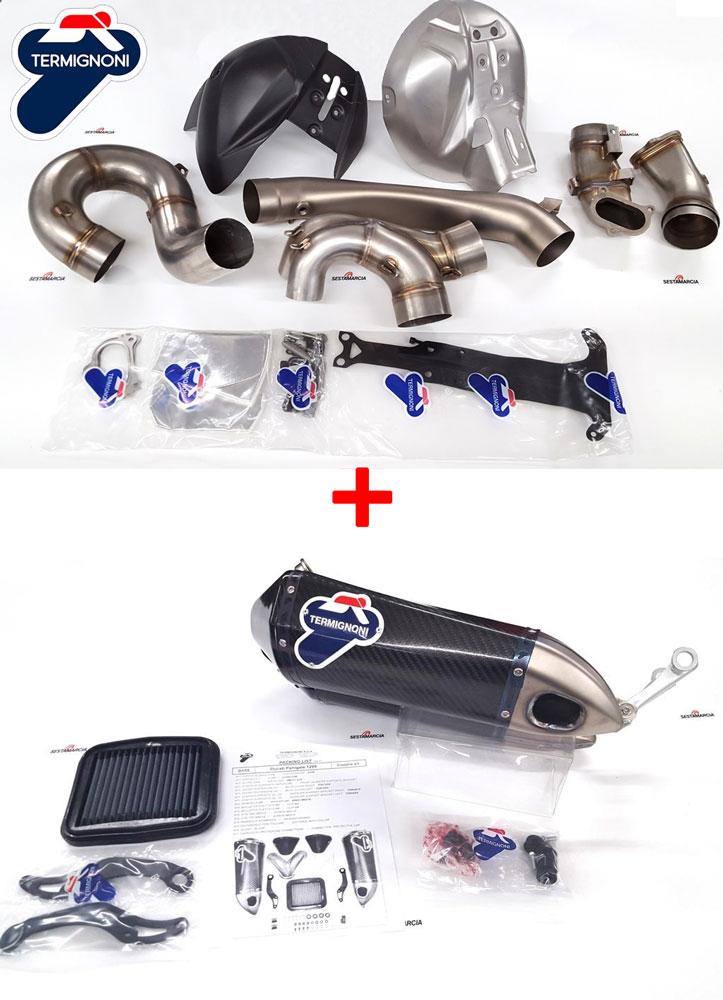 COMPLETE EXHAUST SYSTEM TERMIGNONI RACING CARBON DUCATI PANIGALE 1299 S 2015-18
