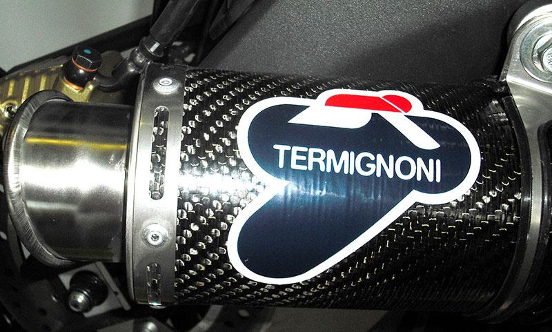 COMPLETE EXHAUST SYSTEM TERMIGNONI RACING ROUND CARBON YAMAHA YZF R 125 2008-13