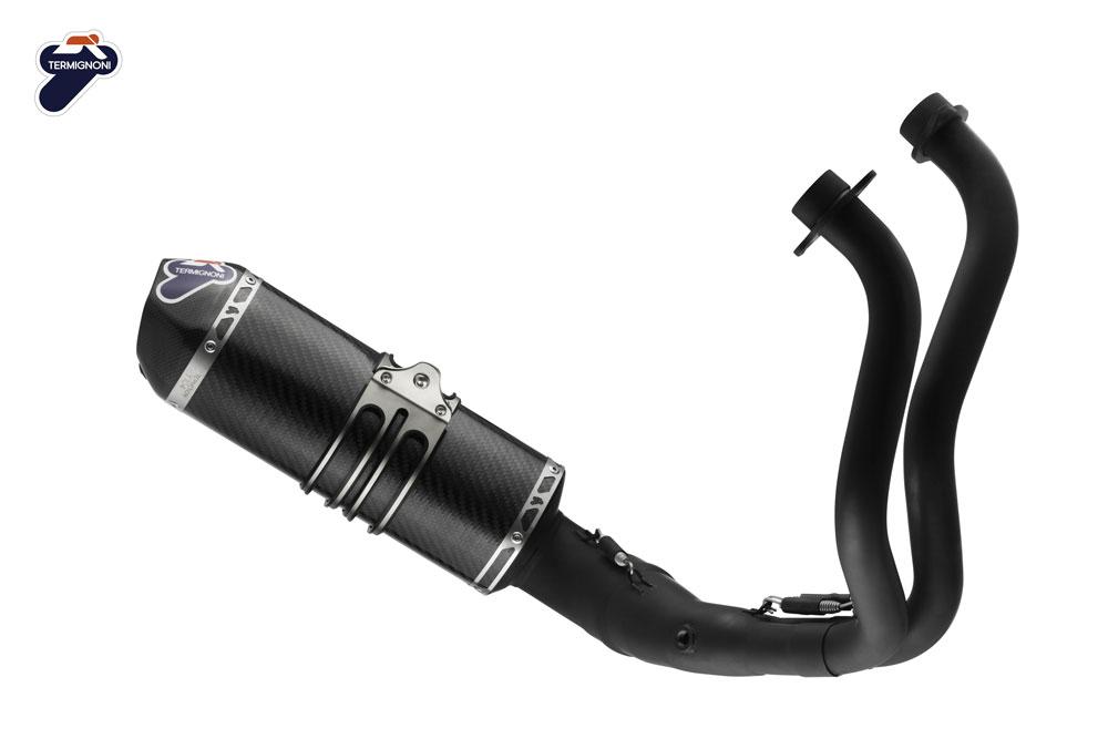 COMPLETE EXHAUST SYSTEM TERMIGNONI RACING BLACK CARBON YAMAHA XSR 700 2014 - 20