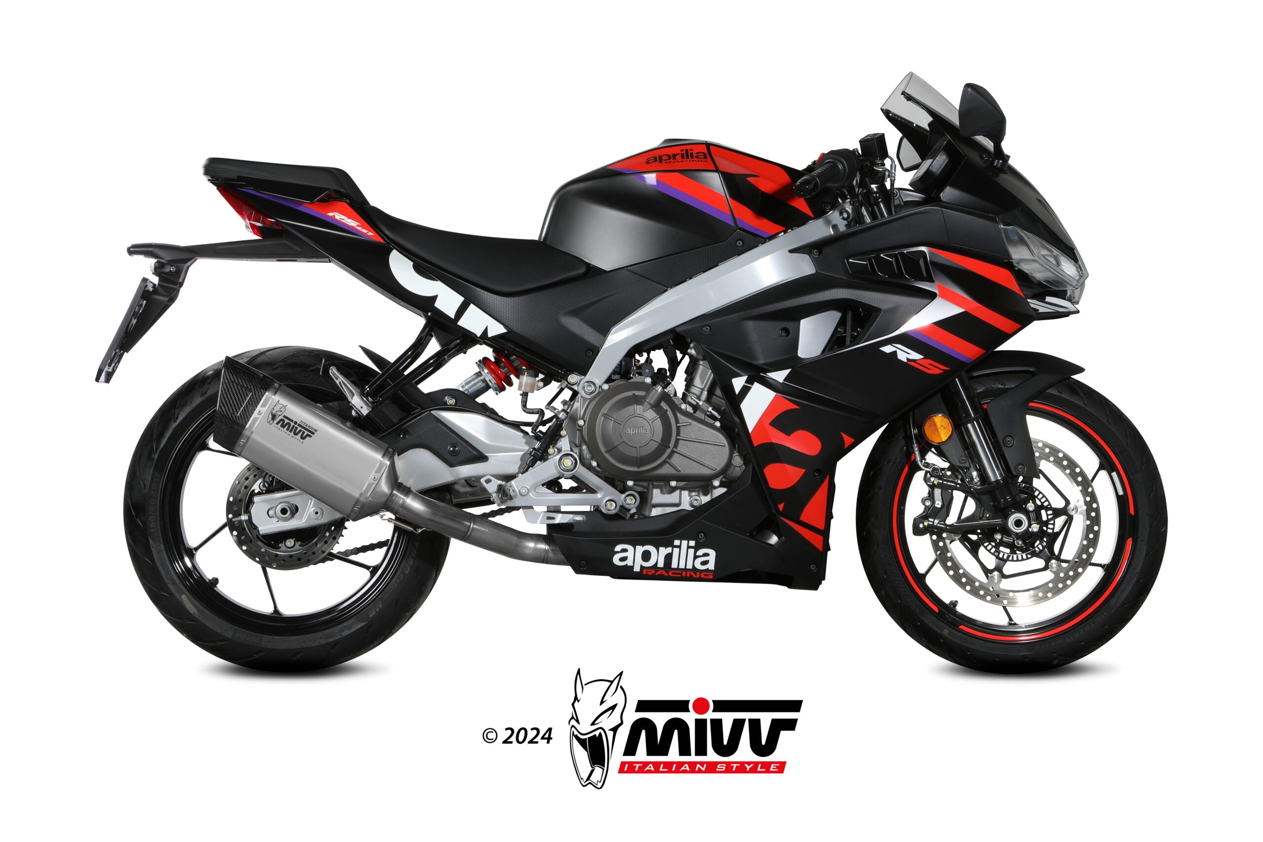SCARICO COMPLETO ALTO IN TITANIO MIVV SR-1 APRILIA RS 457 2024