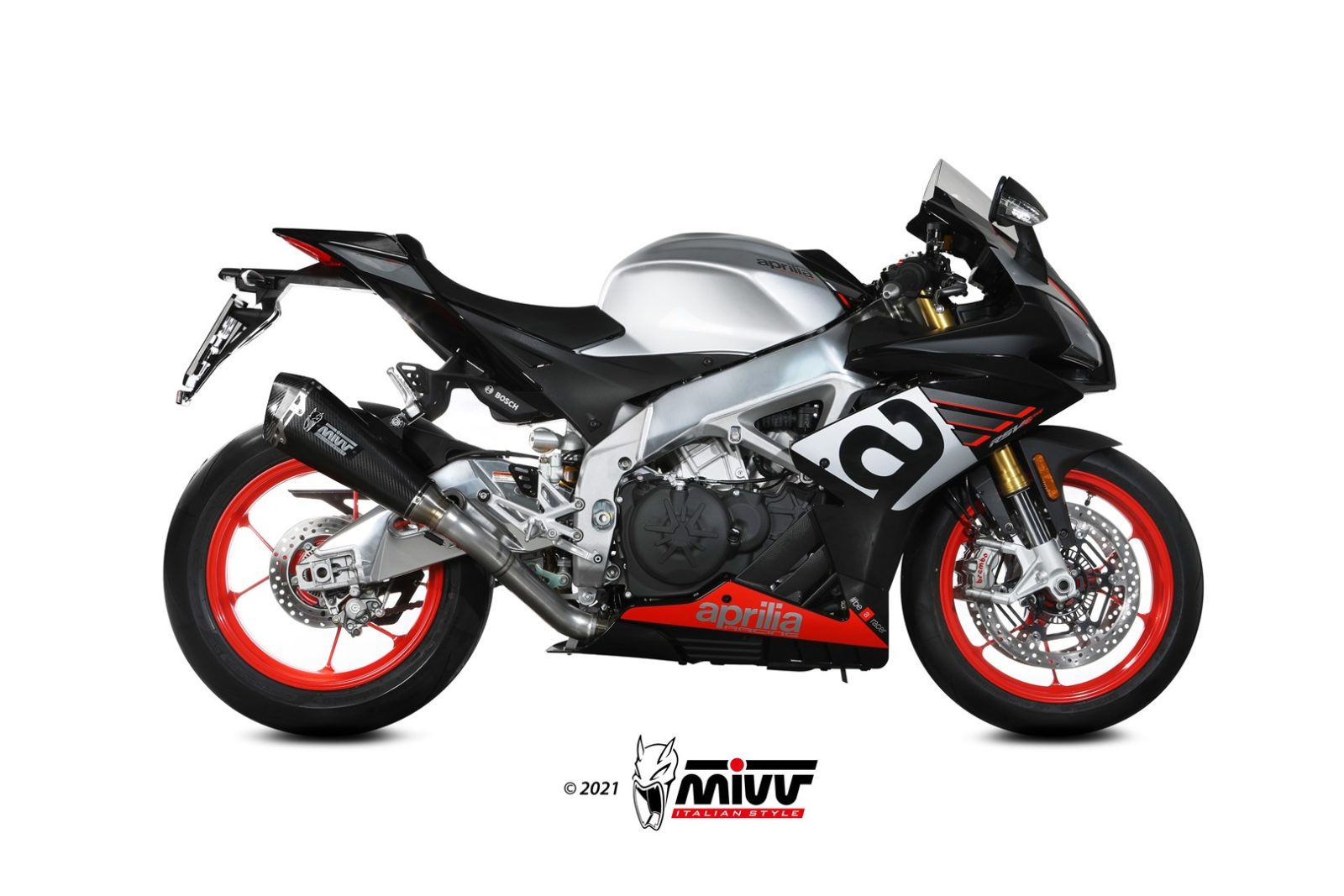 TERMINALE DI SCARICO IN CARBONIO MIVV DELTA RACE APRILIA RSV4 2017 - 2020