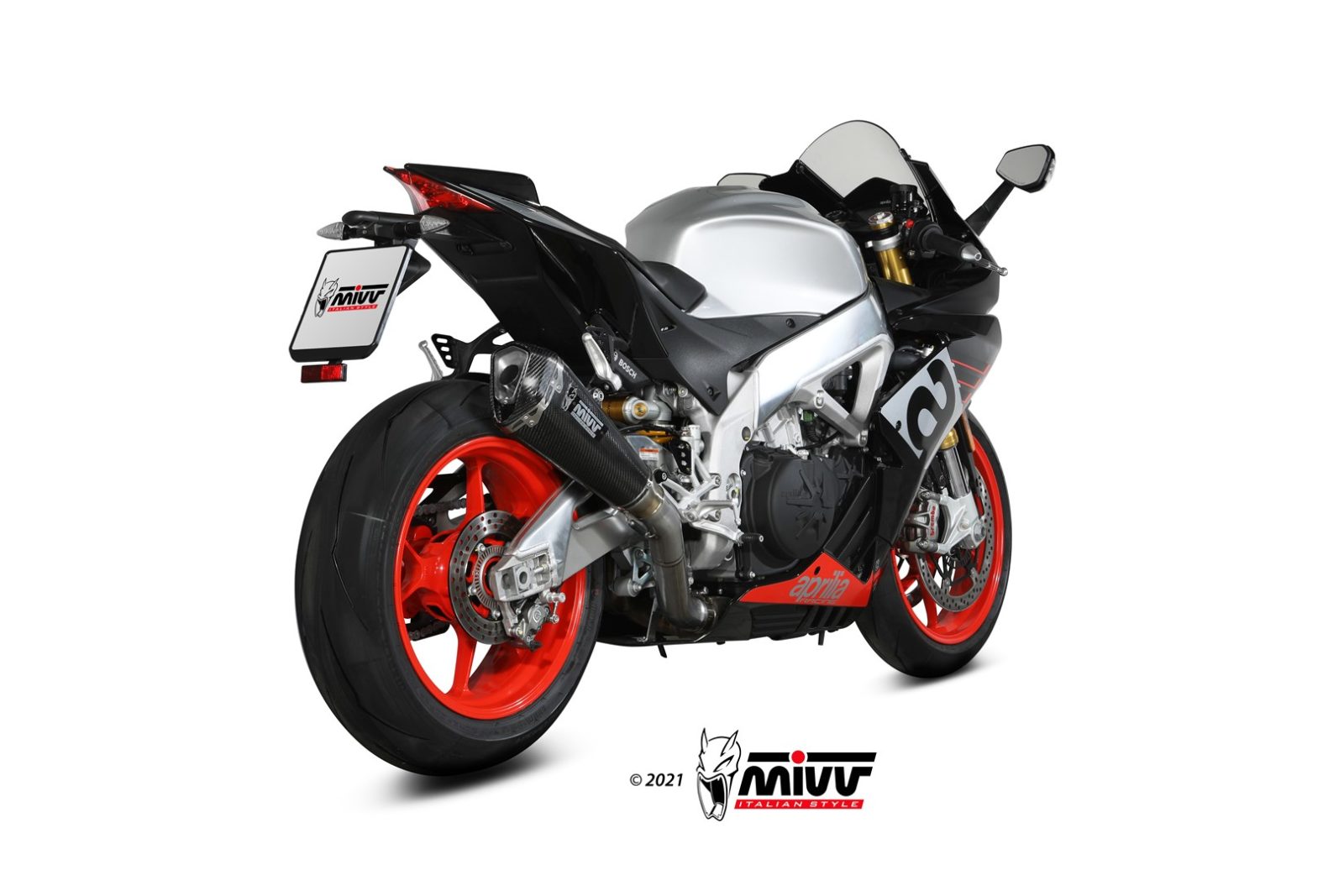 TERMINALE DI SCARICO IN CARBONIO MIVV DELTA RACE APRILIA RSV4 2017 - 2020