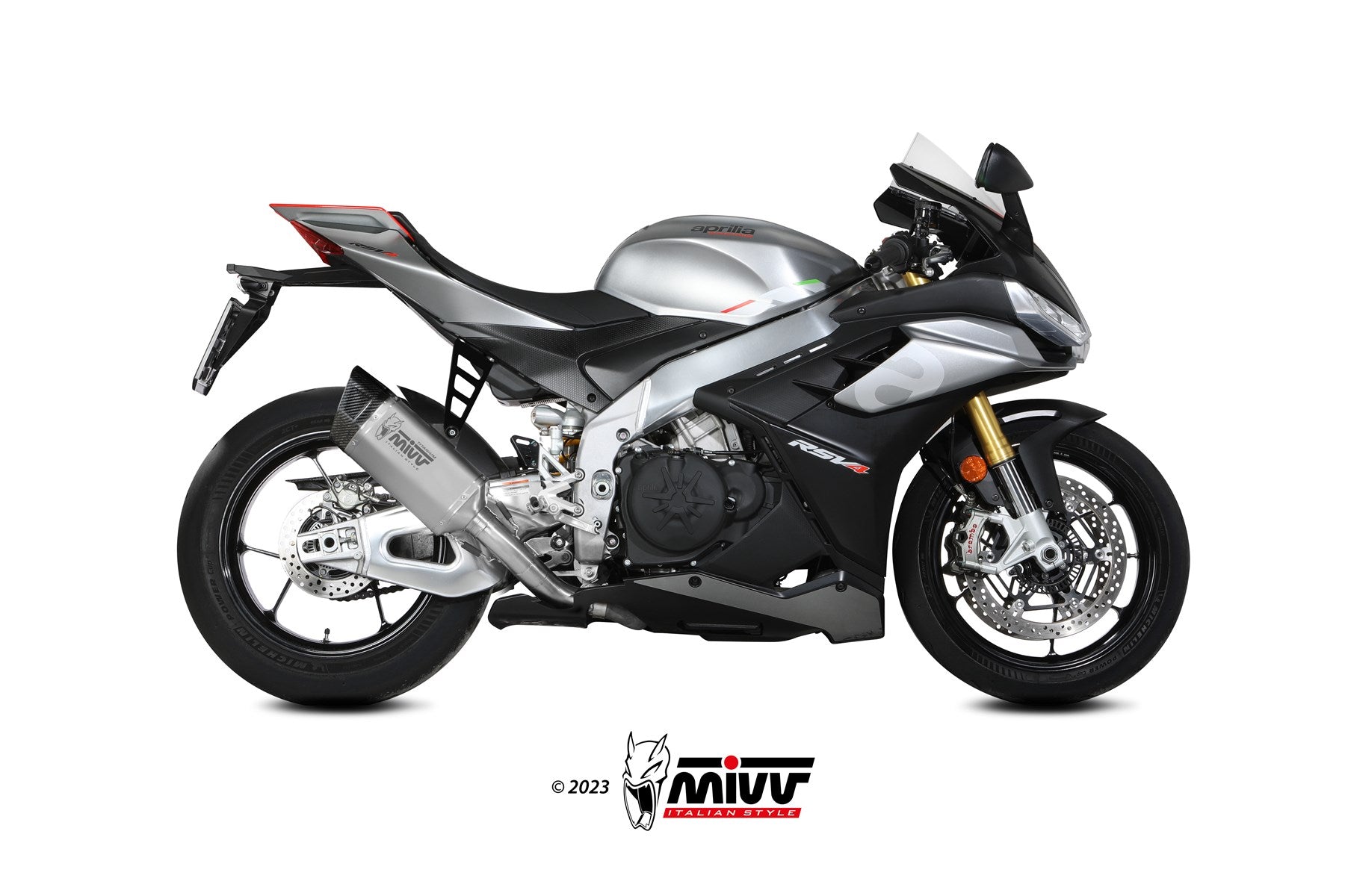 TERMINALE DI SCARICO IN TITANIO RACING MIVV SR-1 APRILIA RSV4 2021 - 2024