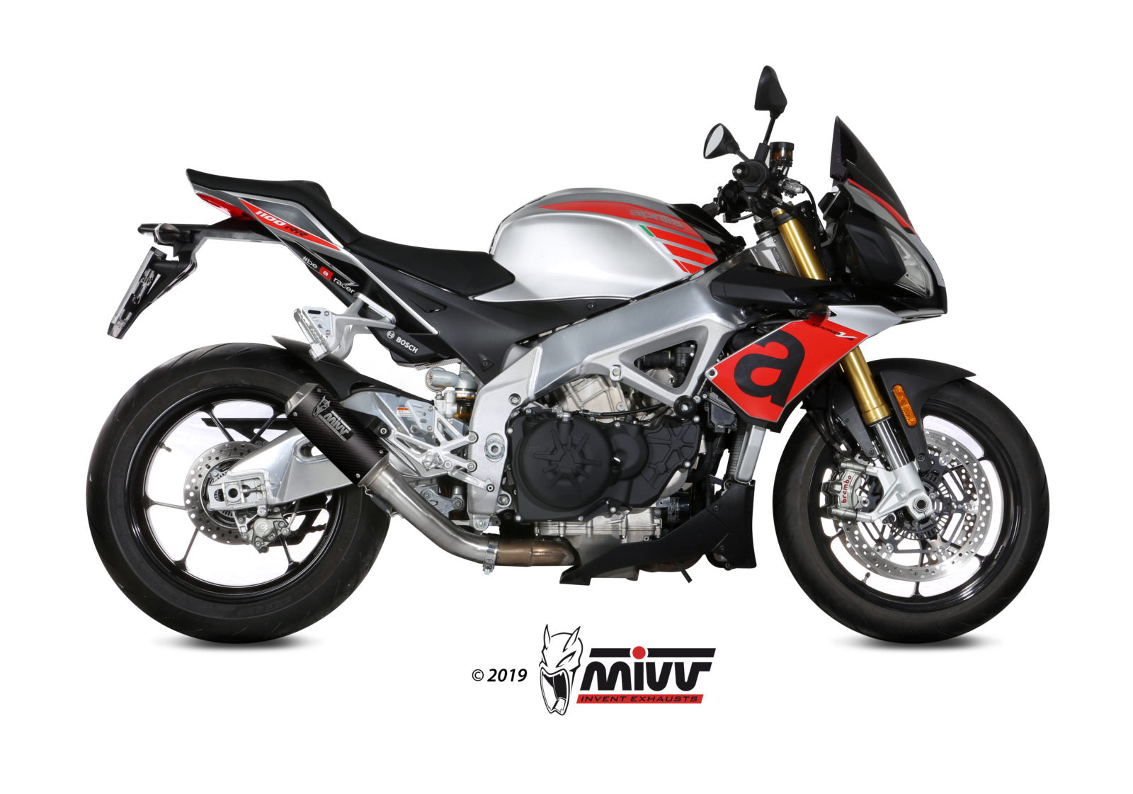 TERMINALE DI SCARICO IN CARBONIO RACING MIVV MK3 APRILIA TUONO V4 1100 2018-2020
