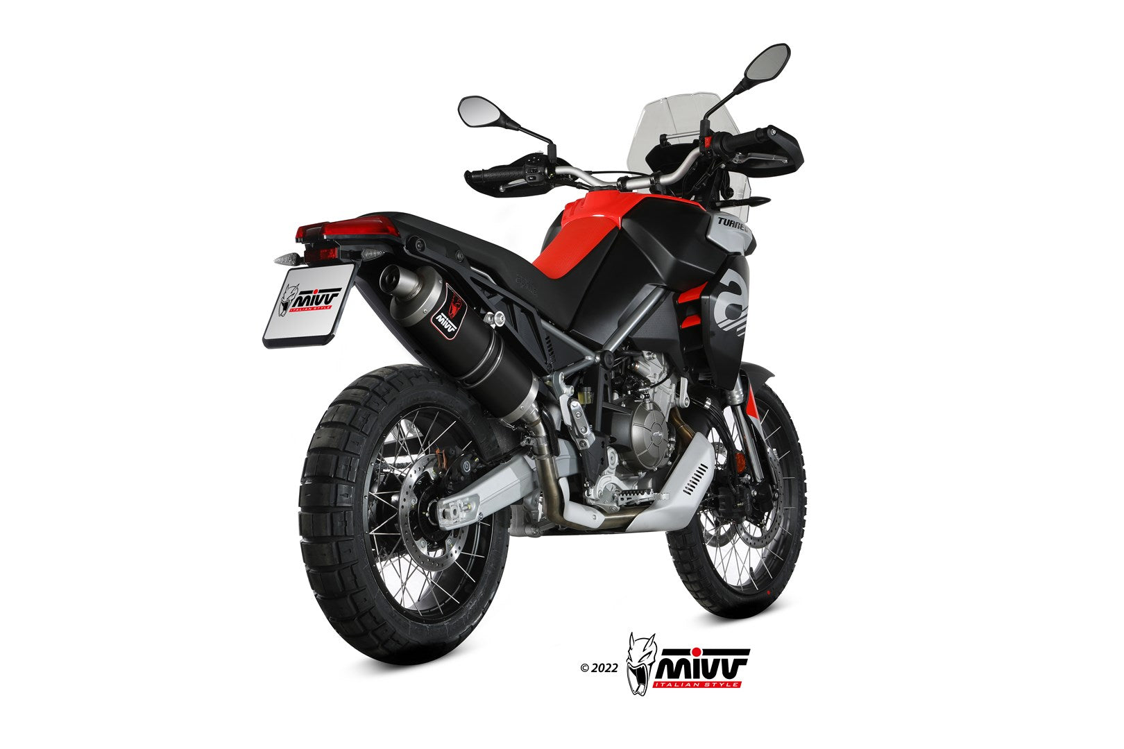 TERMINALE DI SCARICO INOX NERO MIVV DAKAR APRILIA TUAREG 660 2022 - 2024