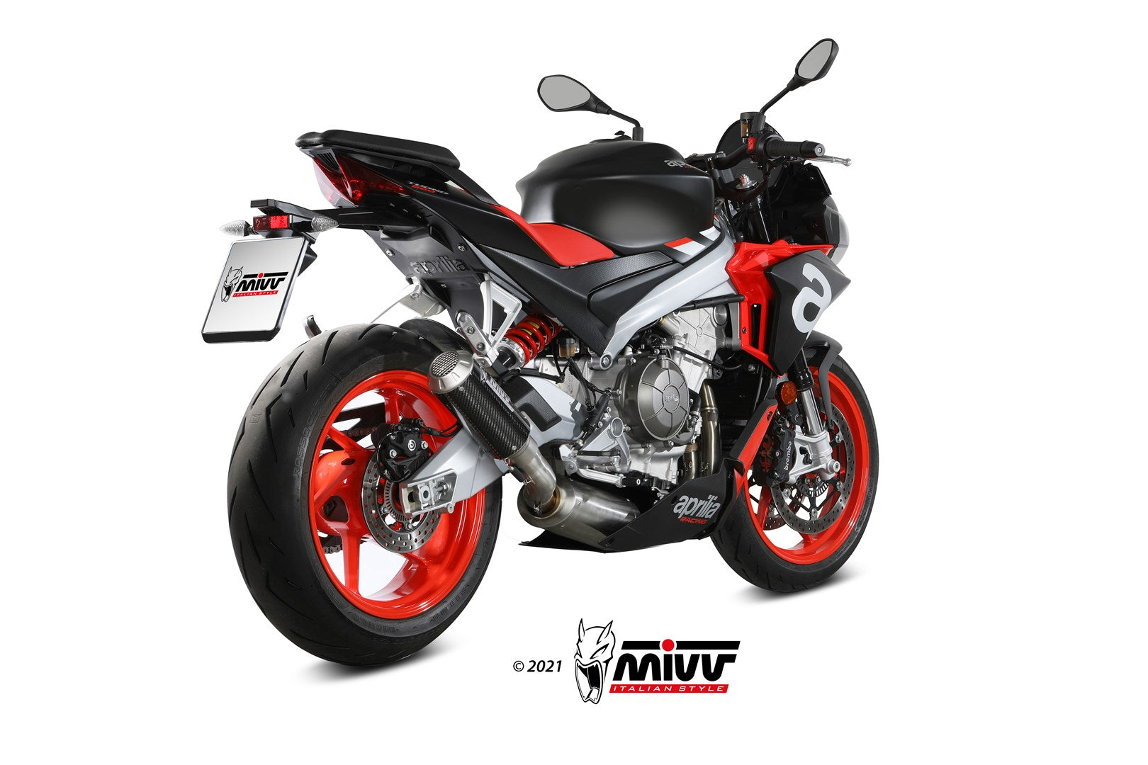 SCARICO COMPLETO ALTO IN CARBONIO RACING MIVV MK3 APRILIA TUONO 660 2021 - 2024