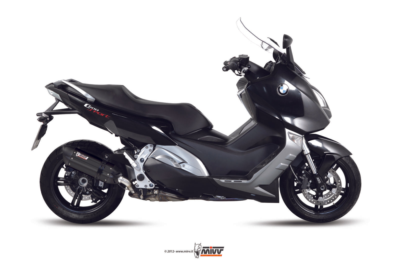 TERMINALE DI SCARICO IN ACCIAIO INOX NERO MIVV SUONO BMW C 600 SPORT 2012 - 2015