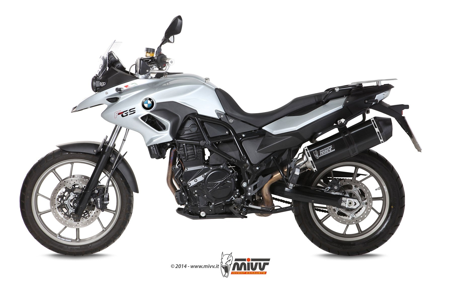 TERMINALE DI SCARICO IN ACCIAIO INOX NERO MIVV SPEED EDGE BMW F 700 GS 2012-2017