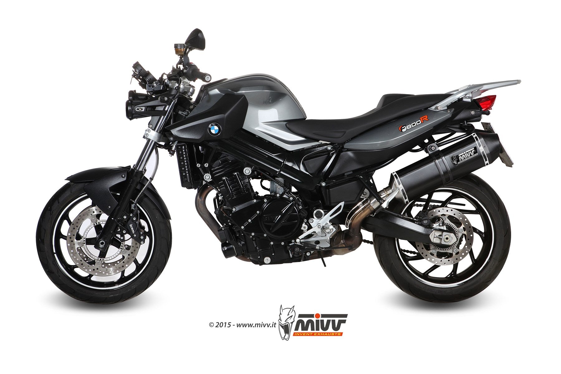 TERMINALE DI SCARICO ACCIAIO INOX NERO MIVV SPEED EDGE BMW F 800 R/GT 2009-2020