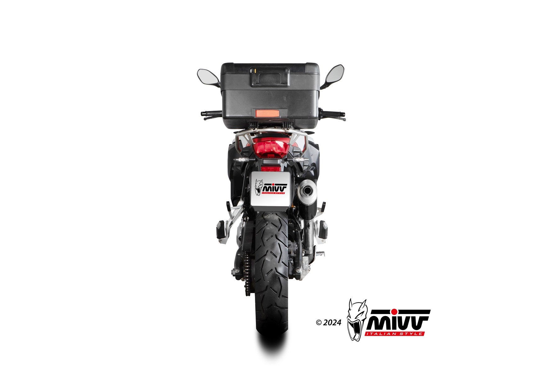 TERMINALE DI SCARICO IN ACCIAIO INOX NERO MIVV DAKAR BMW F 850 GS 2018 - 2024