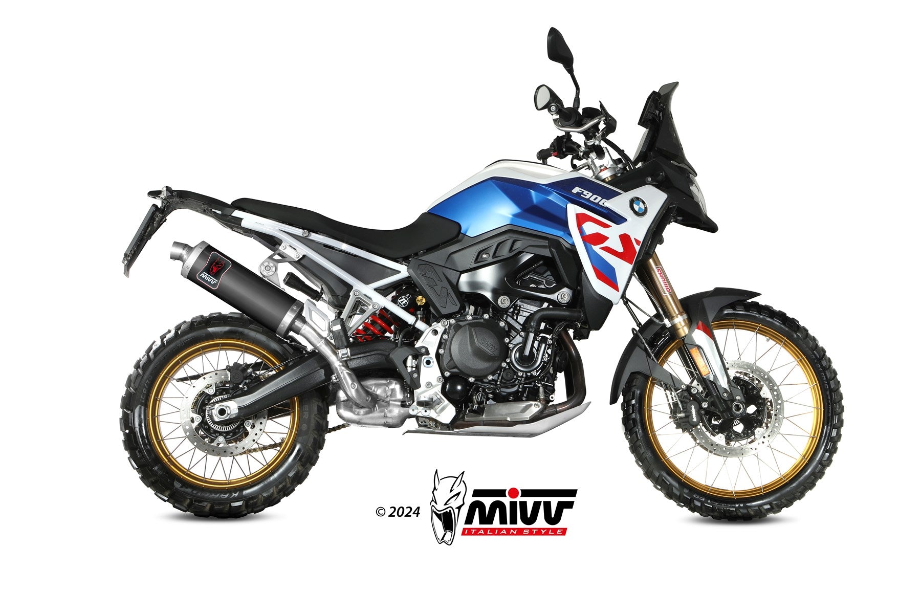 TERMINALE DI SCARICO IN ACCIAIO INOX NERO MIVV DAKAR BMW F 900 GS 2024