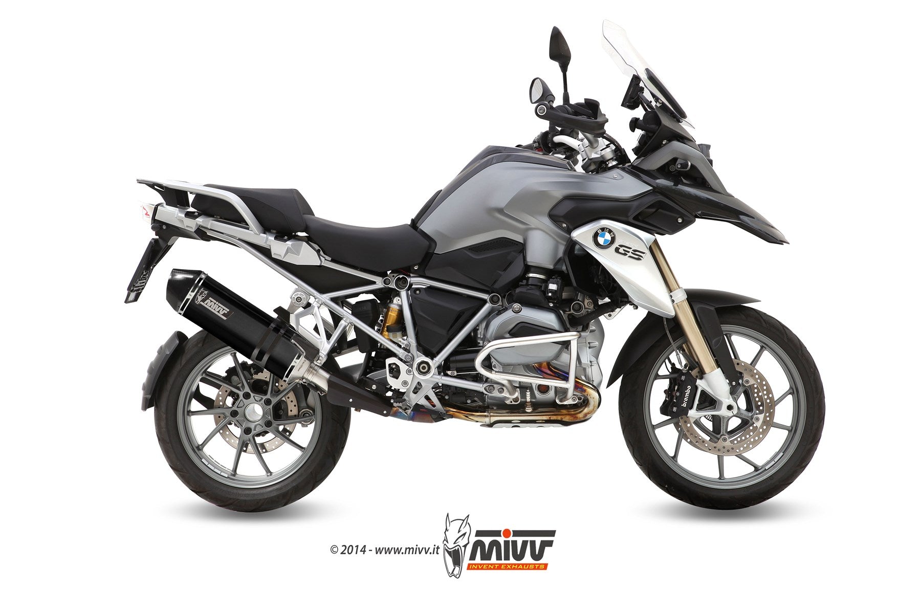 TERMINALE DI SCARICO INOX NERO MIVV SPEED EDGE BMW R 1200 GS /ADVENTURE 2013-18