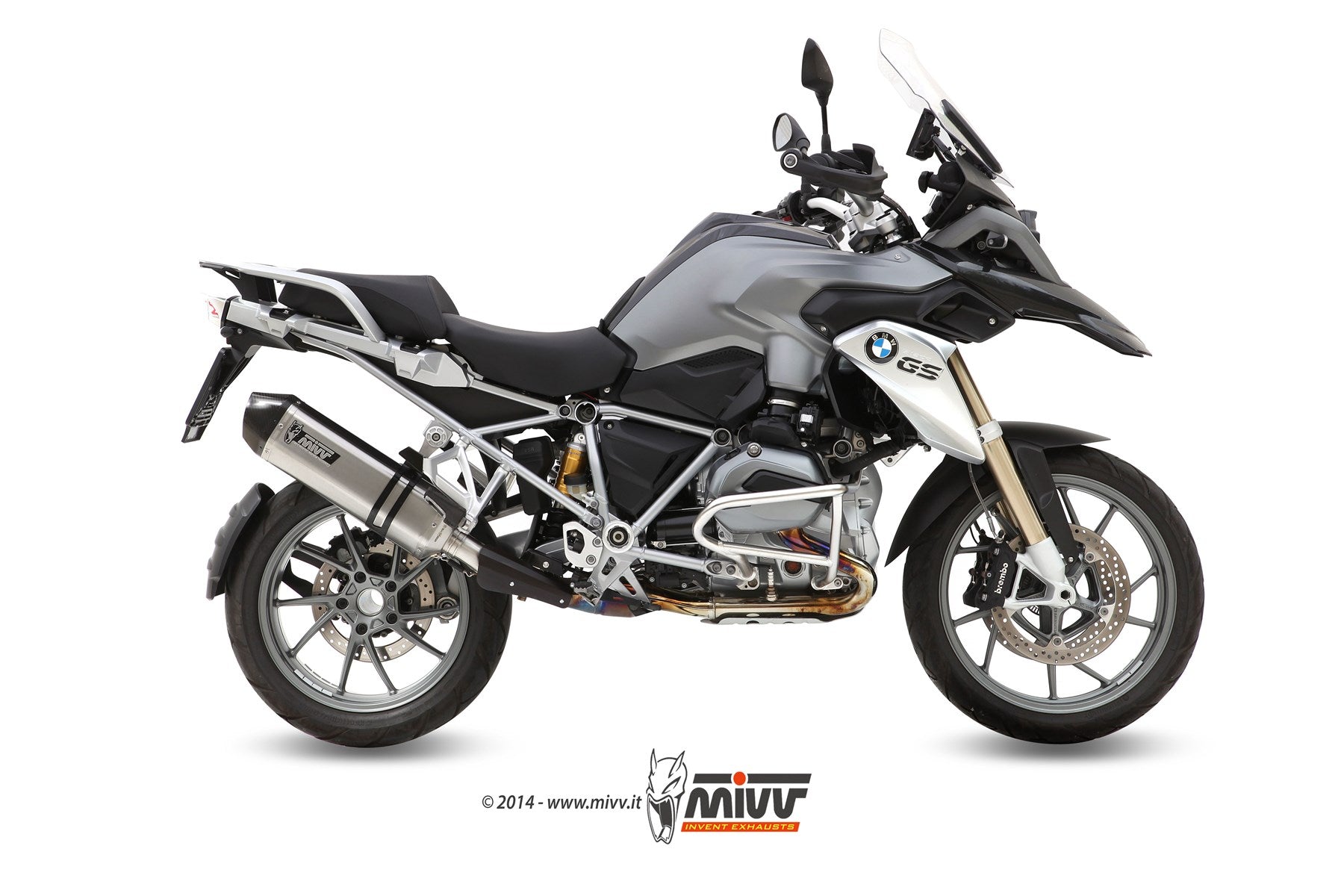 TERMINALE DI SCARICO ACCIAIO INOX MIVV SPEED EDGE BMW R1200 GS/ADVENTURE 2013-18