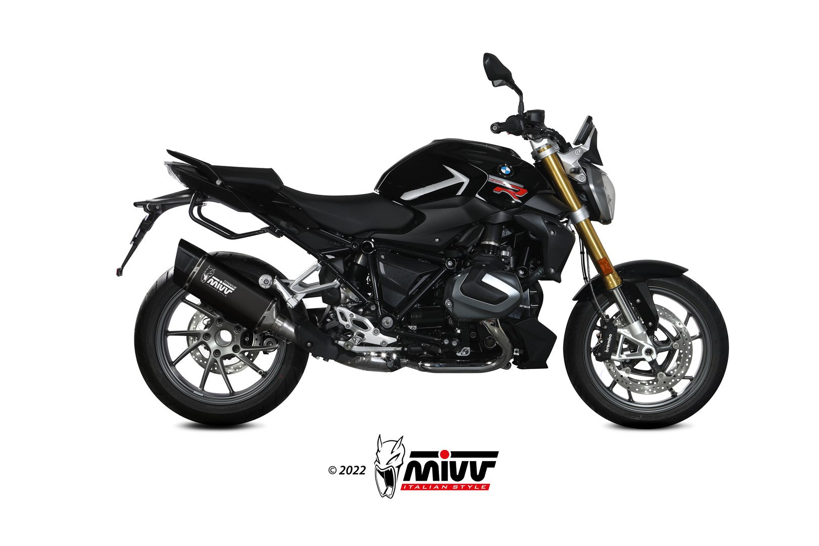 TERMINALE DI SCARICO IN TITANIO NERO MIVV SR-1 BMW R 1250 R / RS 2021 - 2024