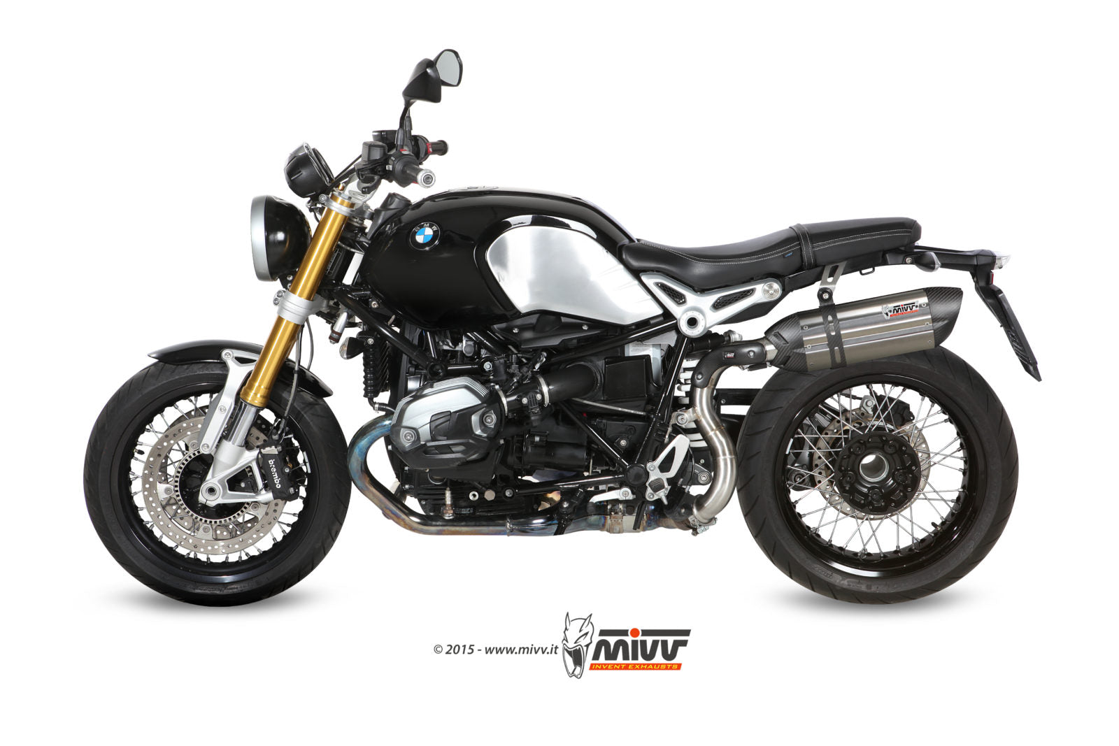 TERMINALE DI SCARICO ALTO IN ACCIAIO INOX MIVV SUONO BMW R NINE T 2014 - 2020