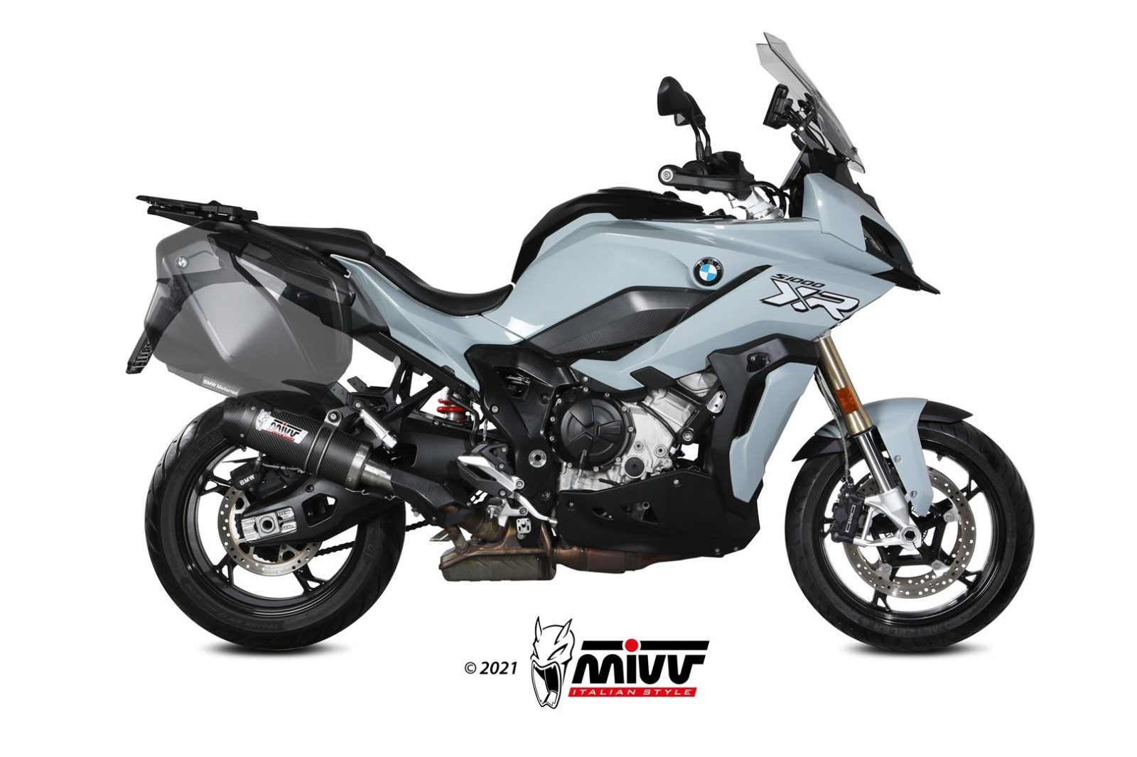 TERMINALE DI SCARICO IN ACCIAIO CARBONIO MIVV OVAL BMW S 1000 XR 2020 - 2024