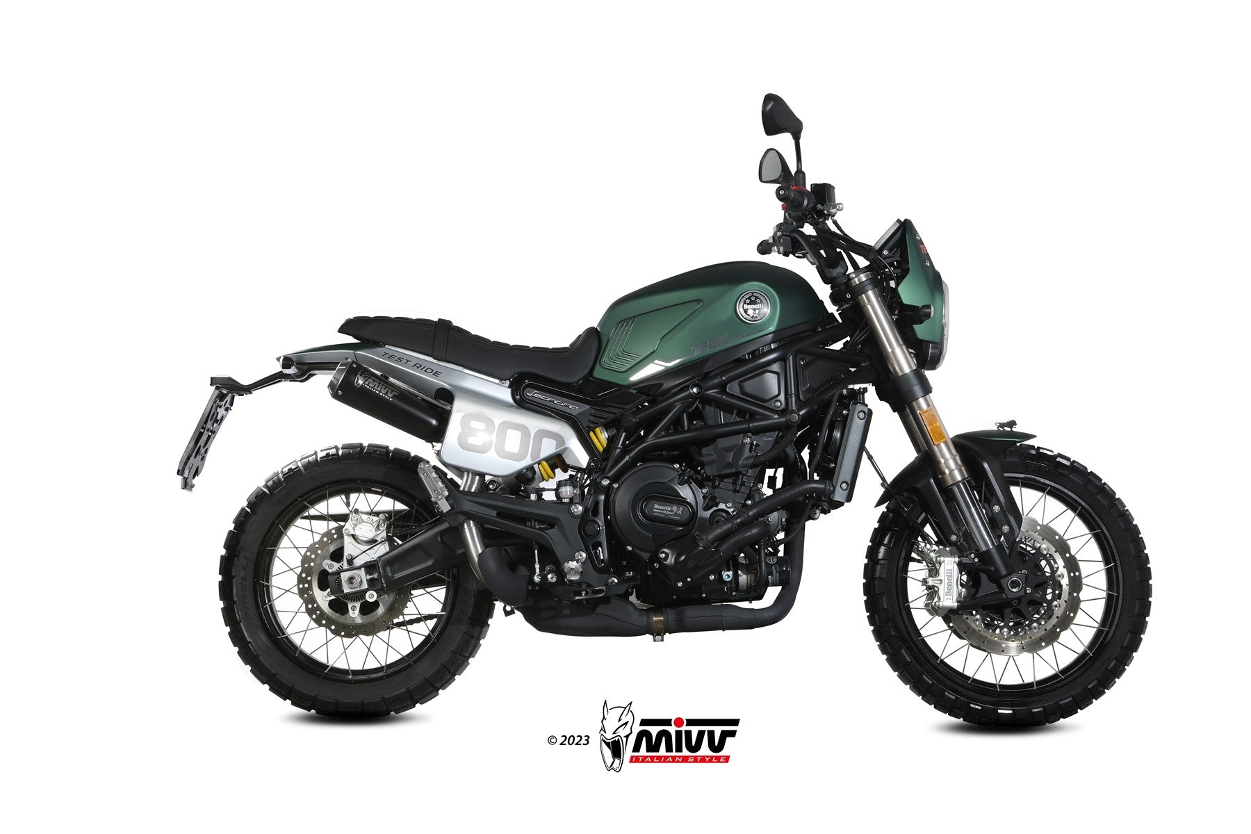 TERMINALE DI SCARICO INOX NERO MIVV X-M1 BENELLI LEONCINO 800 TRAIL 2022-24