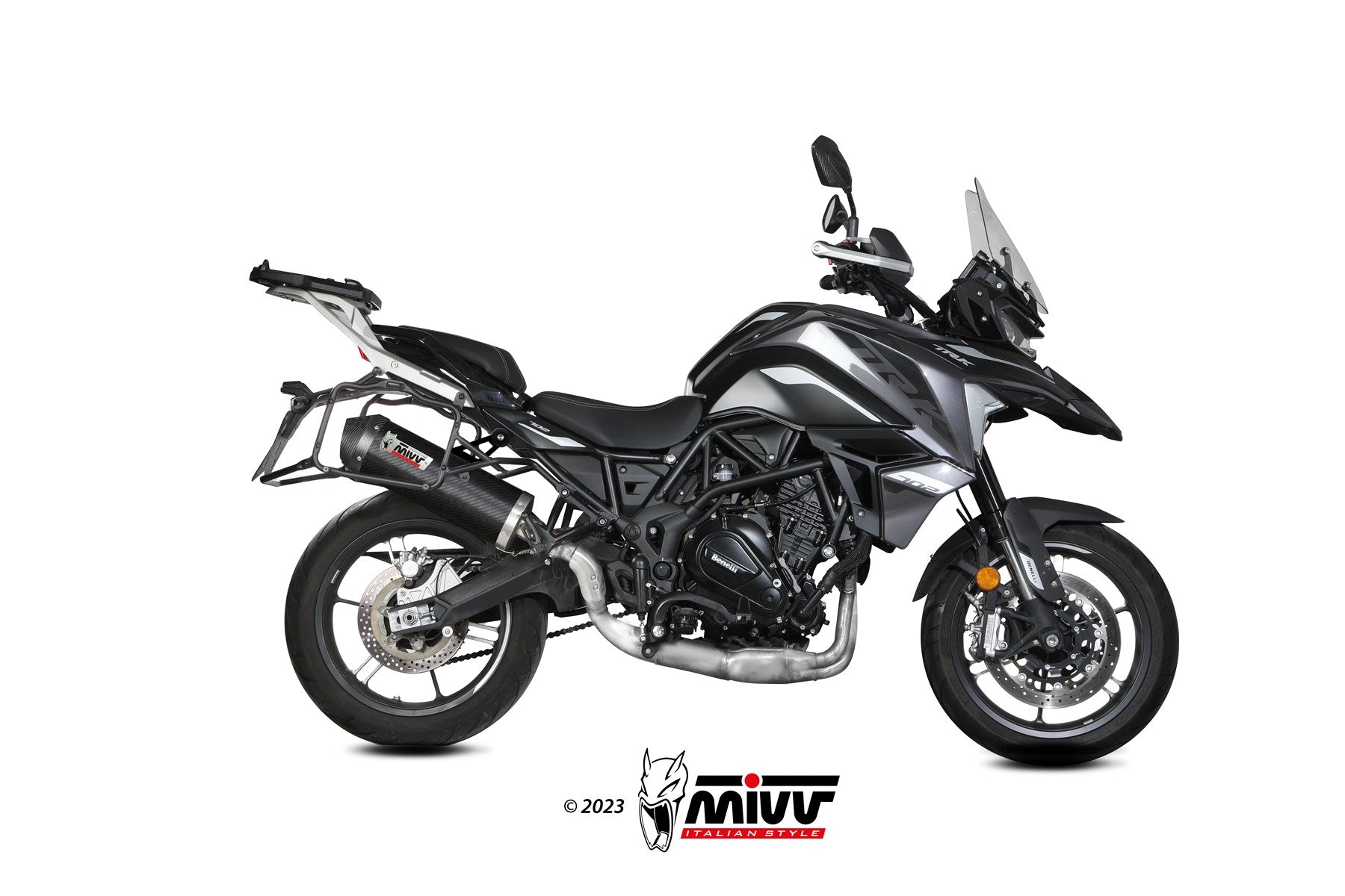 TERMINALE DI SCARICO IN CARBONIO MIVV OVAL BENELLI TRK 702 / X 2023 - 2024