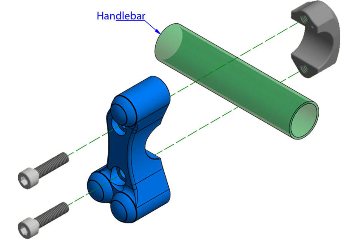 STAFFA FISSAGGIO PULSANTIERA DESTRA FORI IN ASSE DUCATI 1198 SP 2011