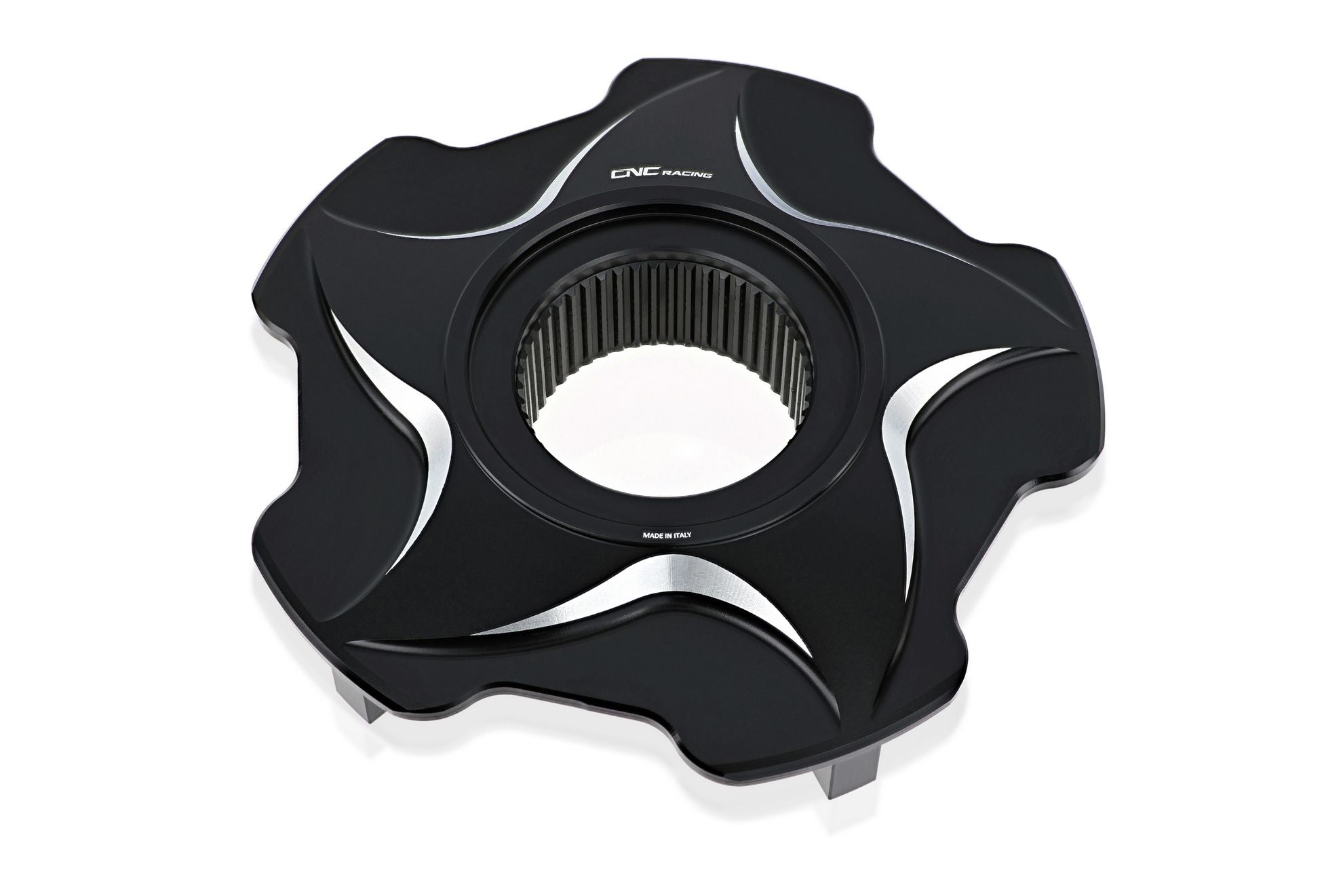 FLANGIA PORTACORONA BICOLORE NERO CNC RACING MV AGUSTA BRUTALE 675 2012-15