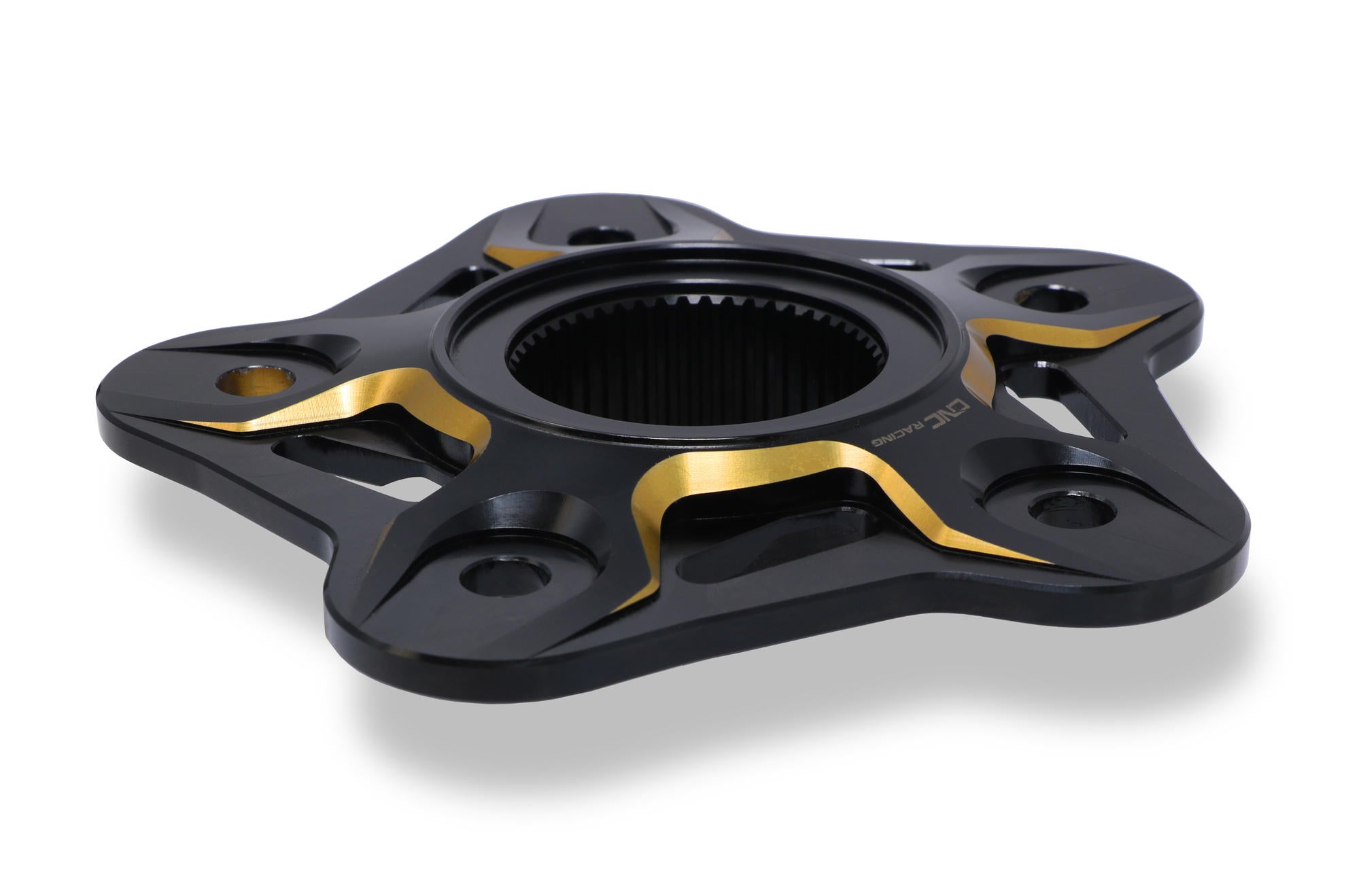 FLANGIA PORTACORONA NERO/ORO CNC RACING MV AGUSTA BRUTALE 800 2018-19