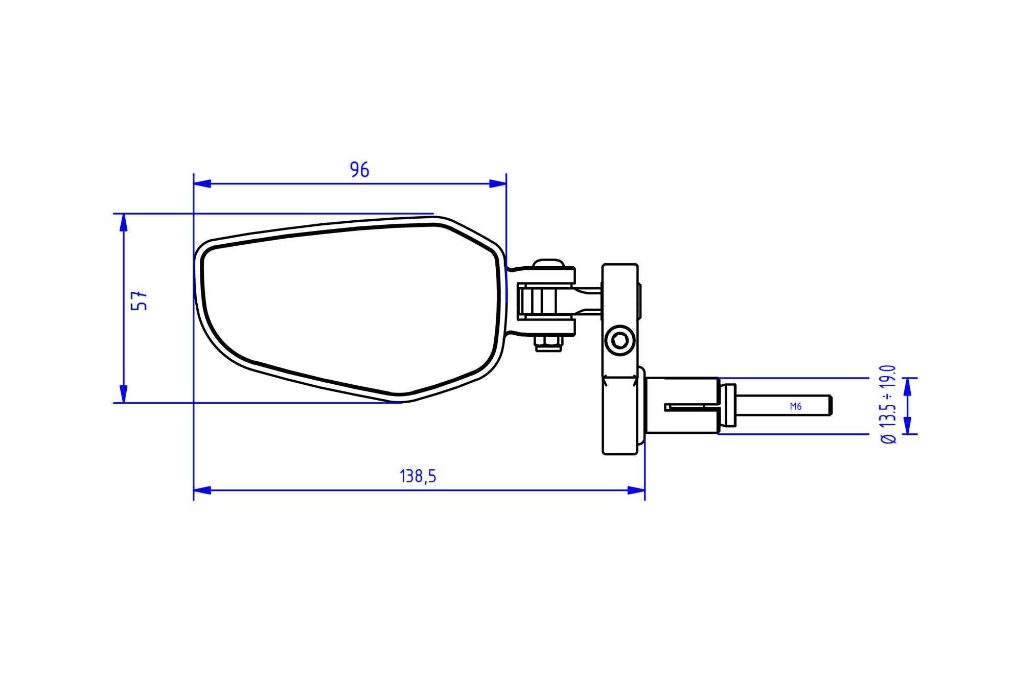 SPECCHIO BAR-END EVO SINSITRO CNC RACING YAMAHA MT-09 2013-18