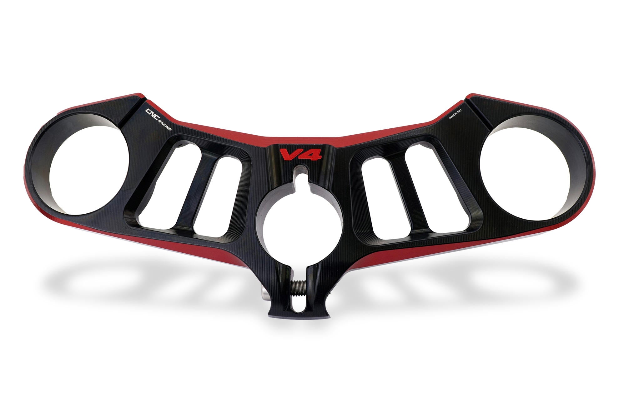 PIASTRE DI STERZO SUPERIORE black/red CNC RACING DUCATI PANIGALE V4 R