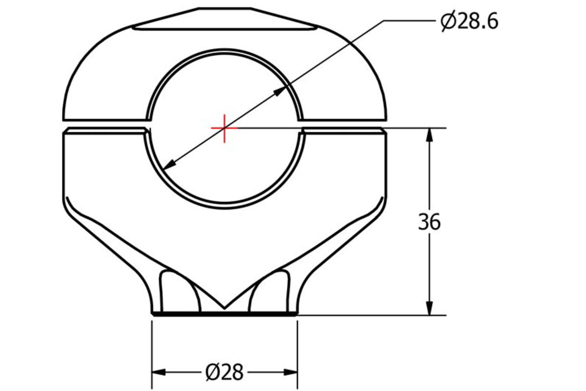 RISER MANUBRIO CONICO ALTEZZA 36 MM CNC RACING DUCATI GT 1000 TOURING