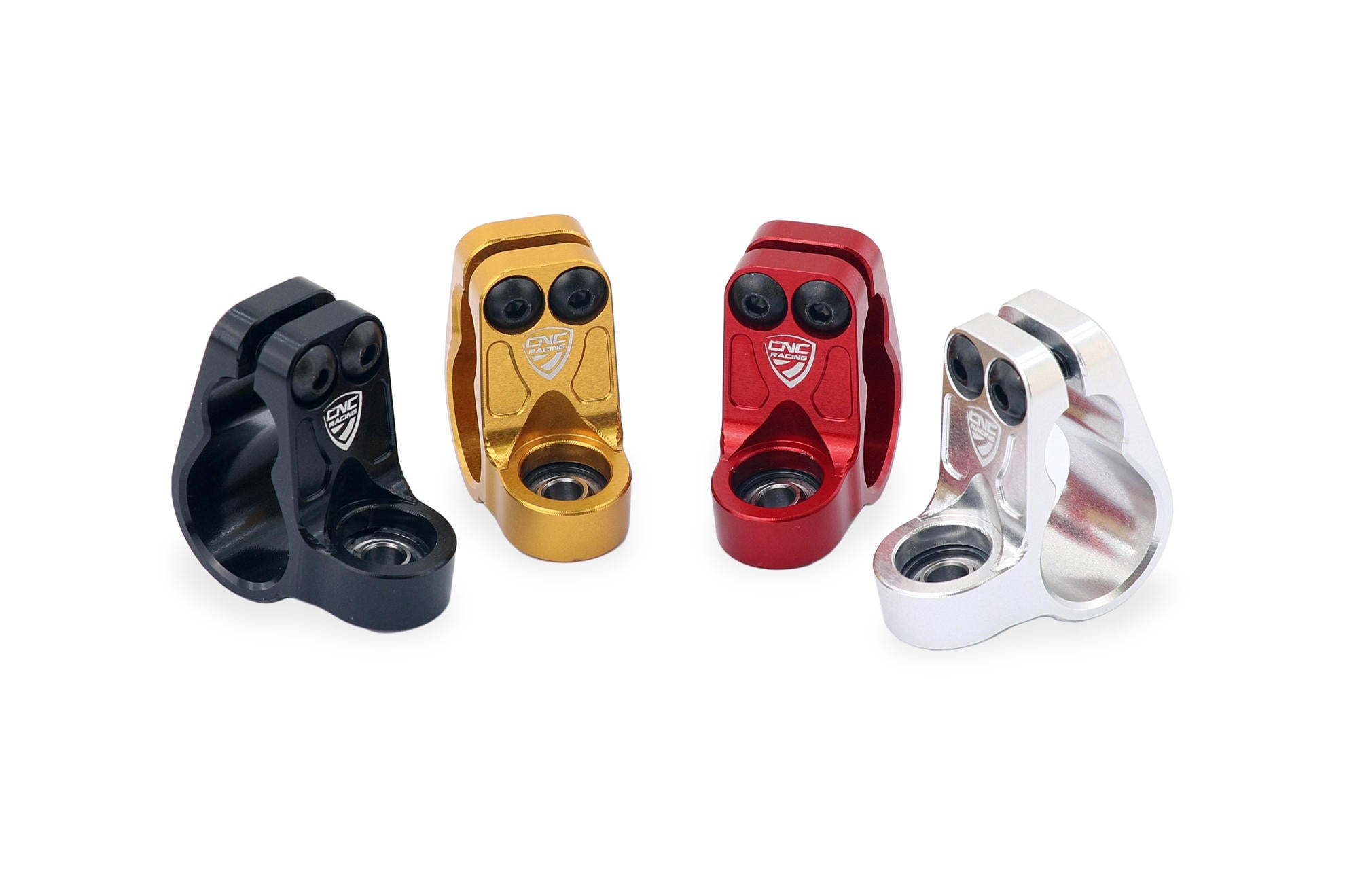 MORSETTO VERTICALE PER AMMORTIZZATORE DI STERZO OHLINS NERO CNC RACING