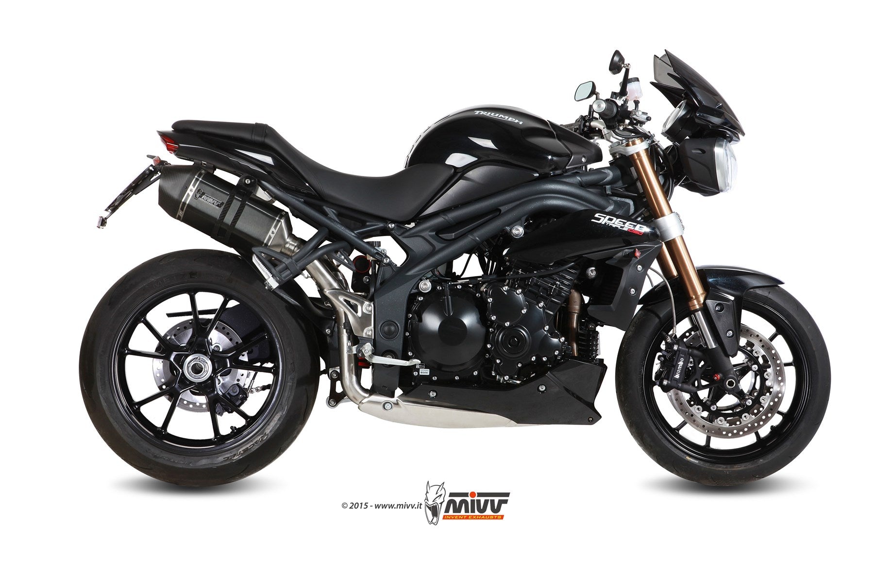 SCARICO INOX NERO MIVV SPEED EDGE TRIUMPH SPEED TRIPLE 1050 R/S/RS 11-15