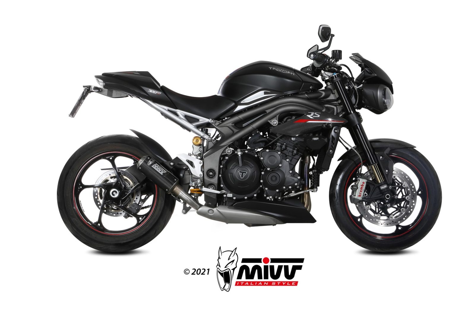TERMINALE SCARICO CARBONIO RACING MIVV MK3 TRIUMPH SPEED TRIPLE 1050R/S/RS 18-20