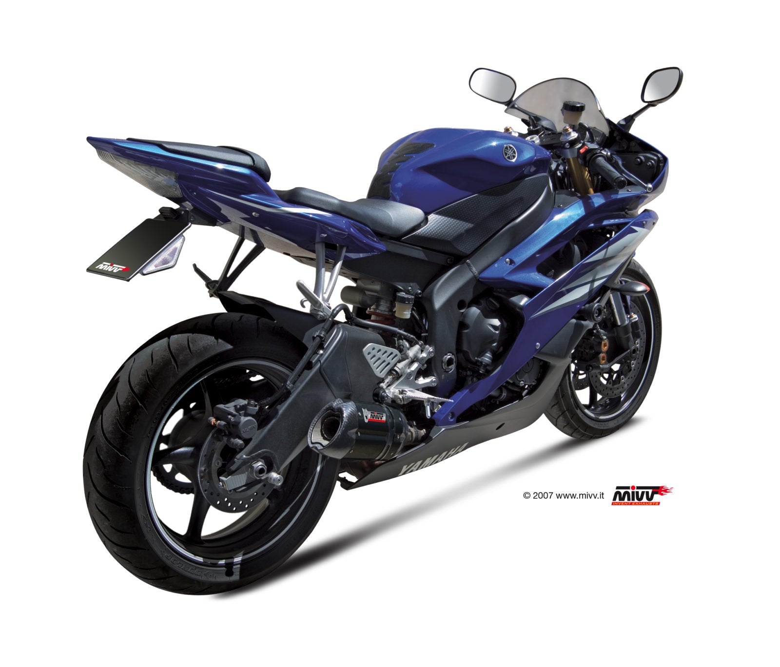 TERMINALE DI SCARICO IN ACCIAIO INOX NERO MIVV SUONO YAMAHA YZF 600 R6 2006-2016