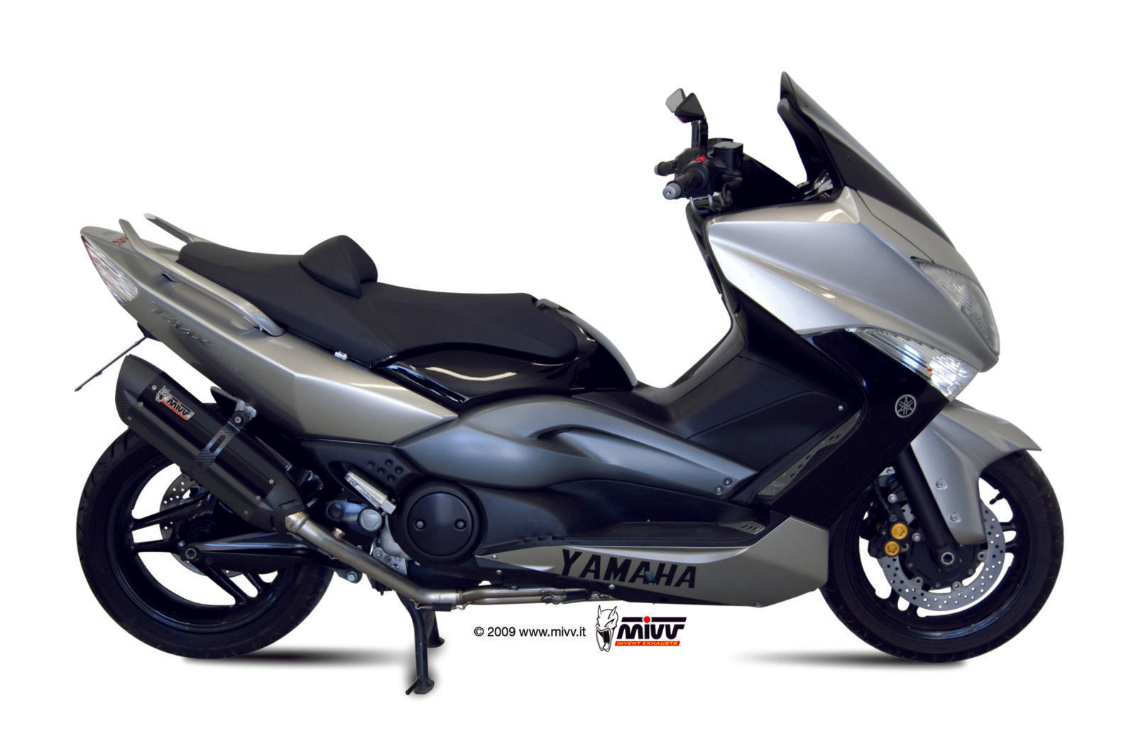 SCARICO COMPLETO INOX NERO RACING MIVV SUONO YAMAHA T-MAX 500 2008 - 2011