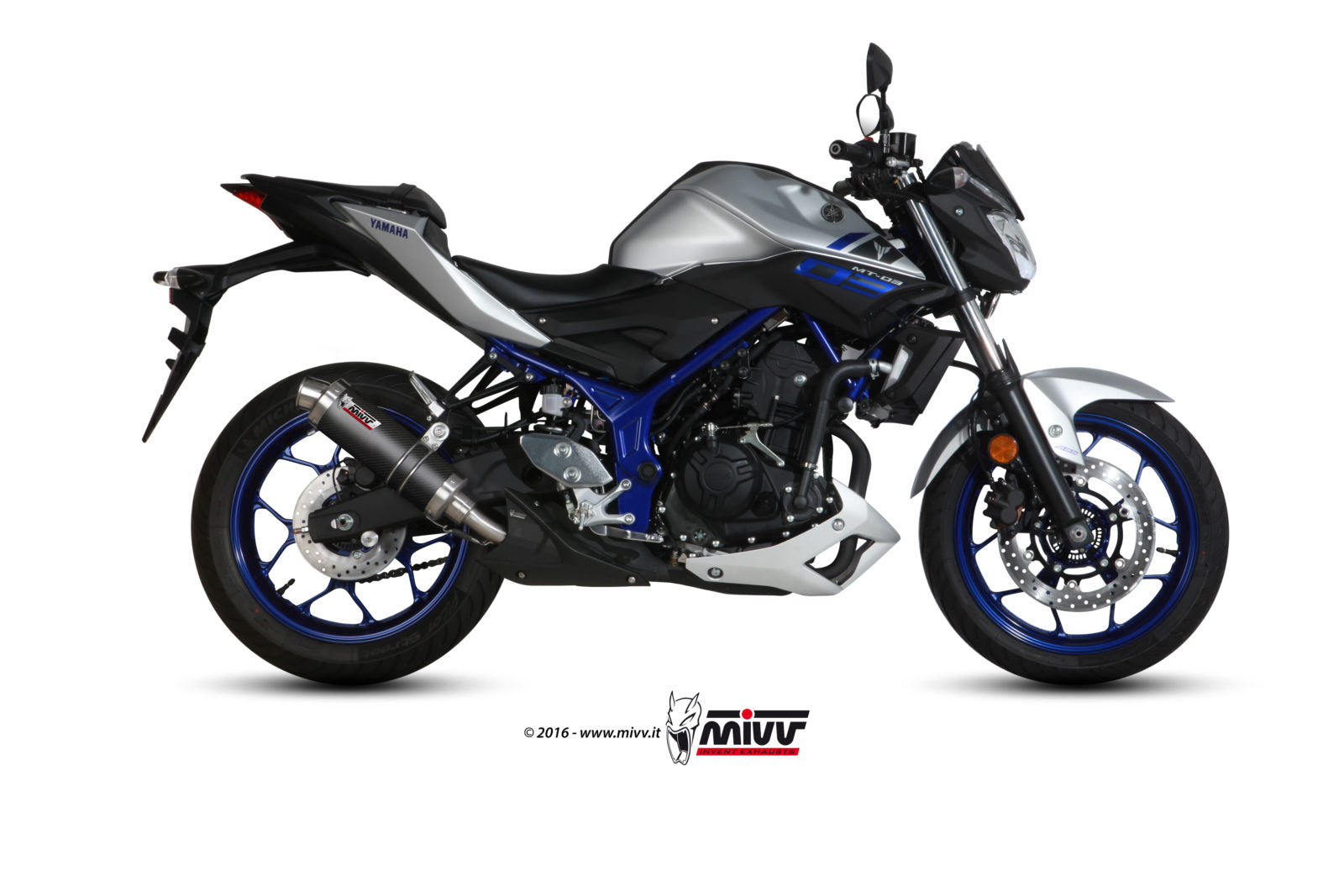 TERMINALE DI SCARICO IN CARBONIO MIVV GP YAMAHA MT-03 2016 - 2024