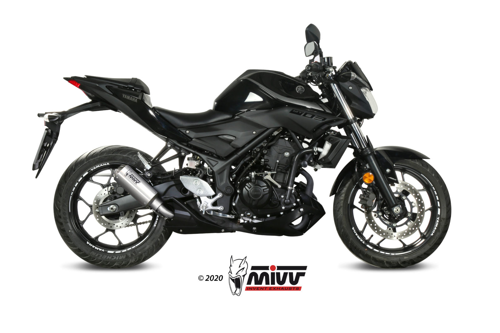 TERMINALE DI SCARICO IN ACCIAIO INOX RACING MIVV MK3 YAMAHA MT-03 2016 - 2024