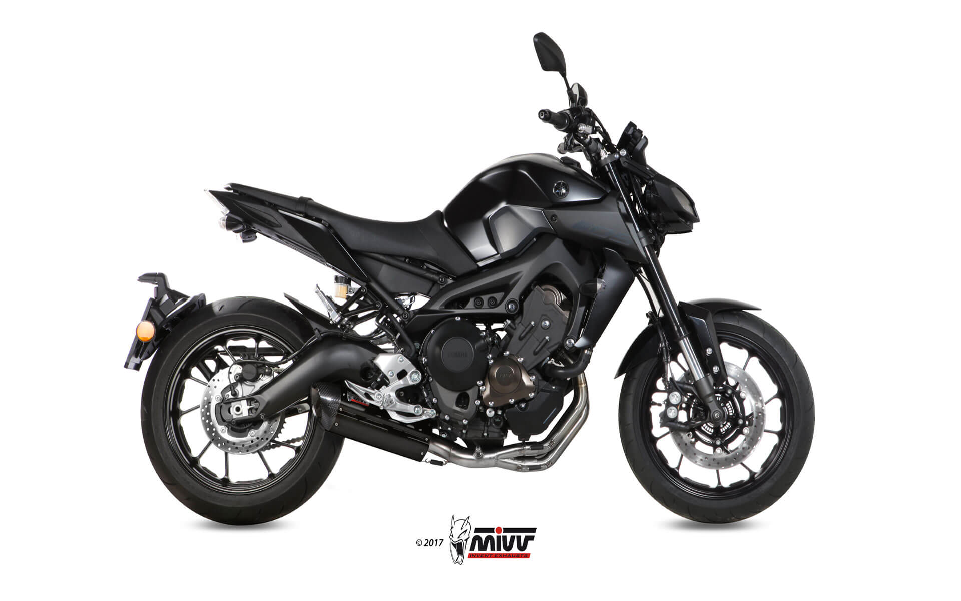SCARICO COMPLETO IN ACCIAIO INOX NERO MIVV SUONO YAMAHA MT-09 / FZ-09 2013 -2020