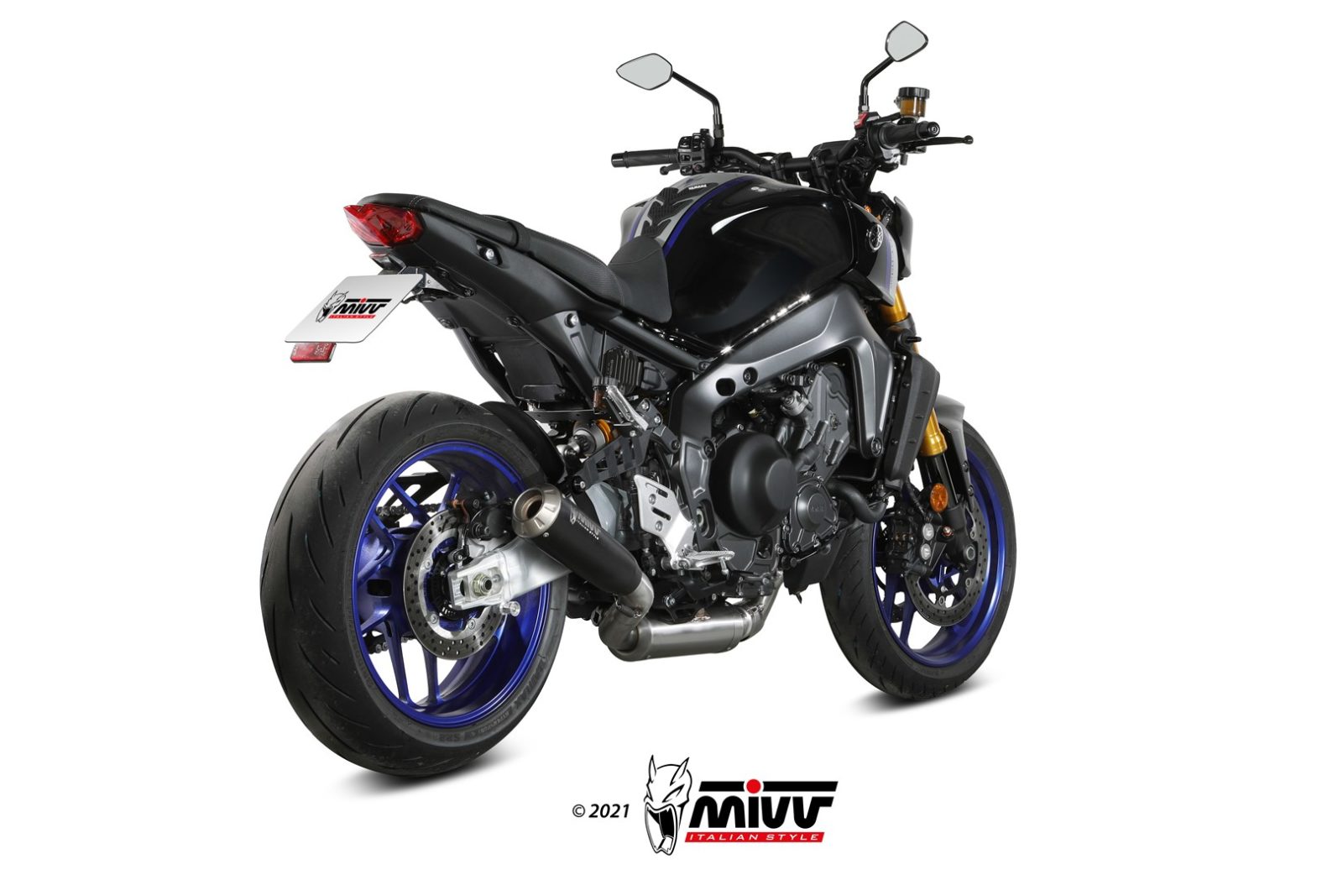 SCARICO COMPLETO ALTO ACCIAIO INOX NERO MIVV X-M1 YAMAHA MT-09/SP/FZ-09 2021-23