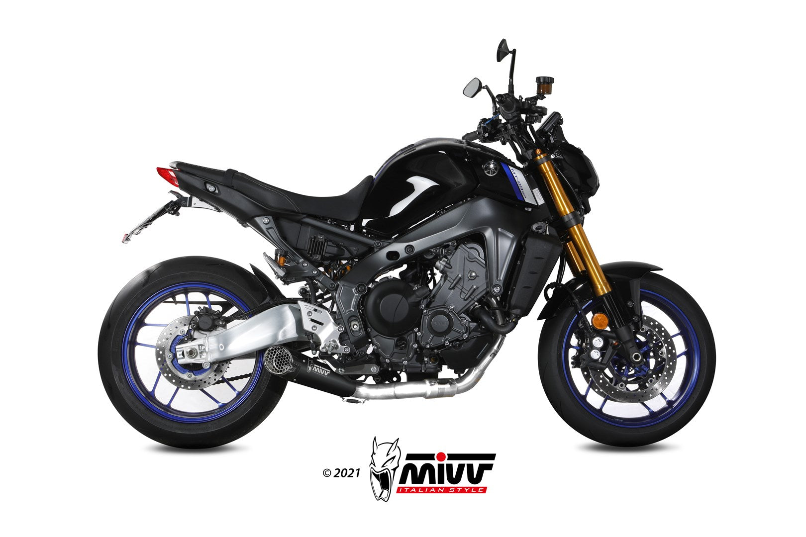 SCARICO COMPLETO INOX NERO RACING MIVV X-M5 YAMAHA MT-09/ SP / FZ-09 2021 - 2023