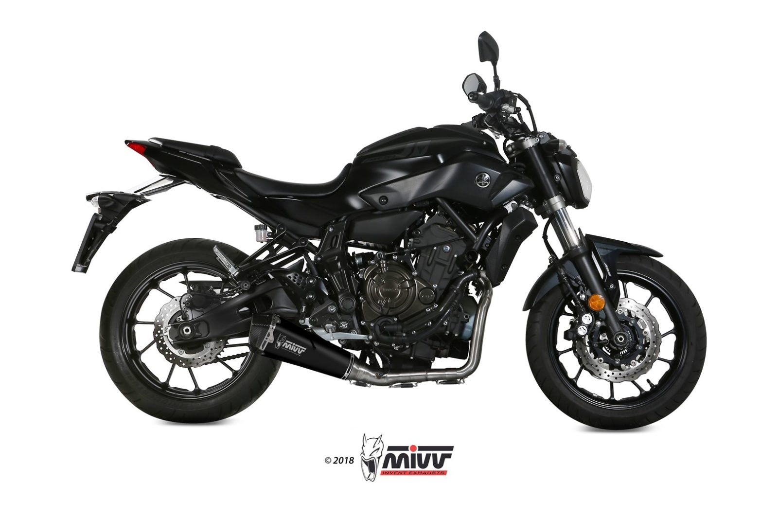SCARICO COMPLETO IN ACCIAIO INOX NERO MIVV DELTA RACE YAMAHA MT-07/FZ-07 2014-20