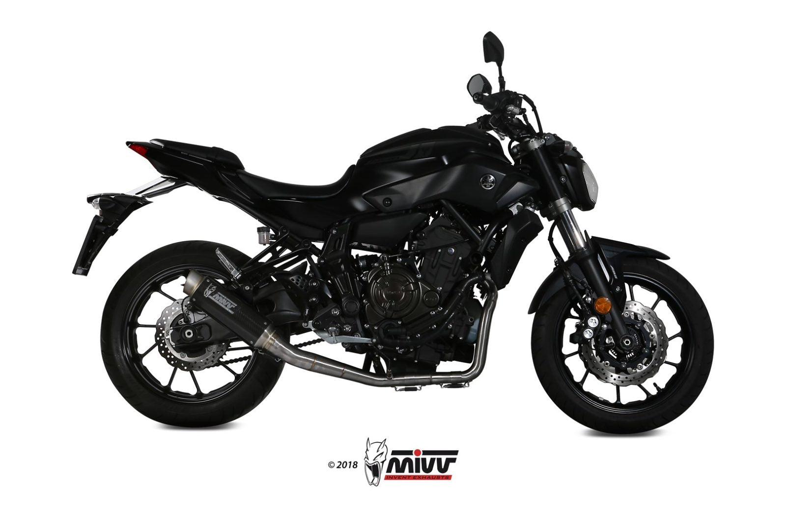 SCARICO COMPLETO ALTO IN CARBONIO MIVV GPPRO YAMAHA MT-07 / FZ-07 2014 - 2020