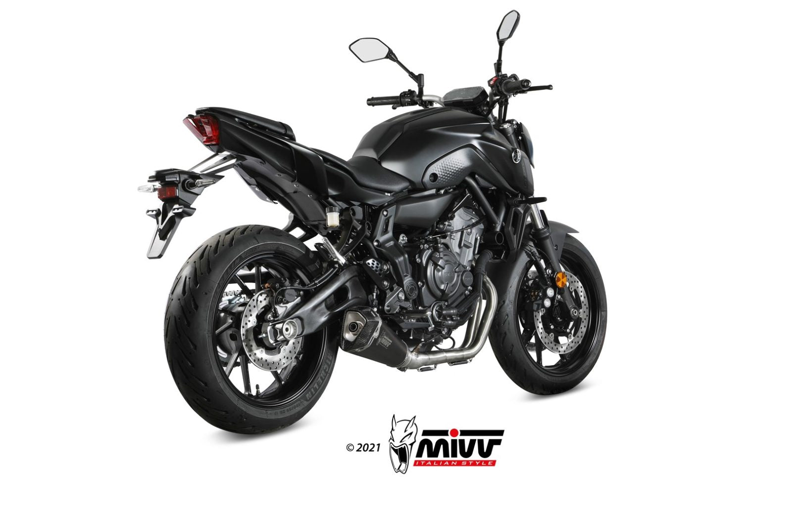 SCARICO COMPLETO IN ACCIAIO INOX NERO MIVV DELTA RACE YAMAHA MT-07/FZ-07 2021-24