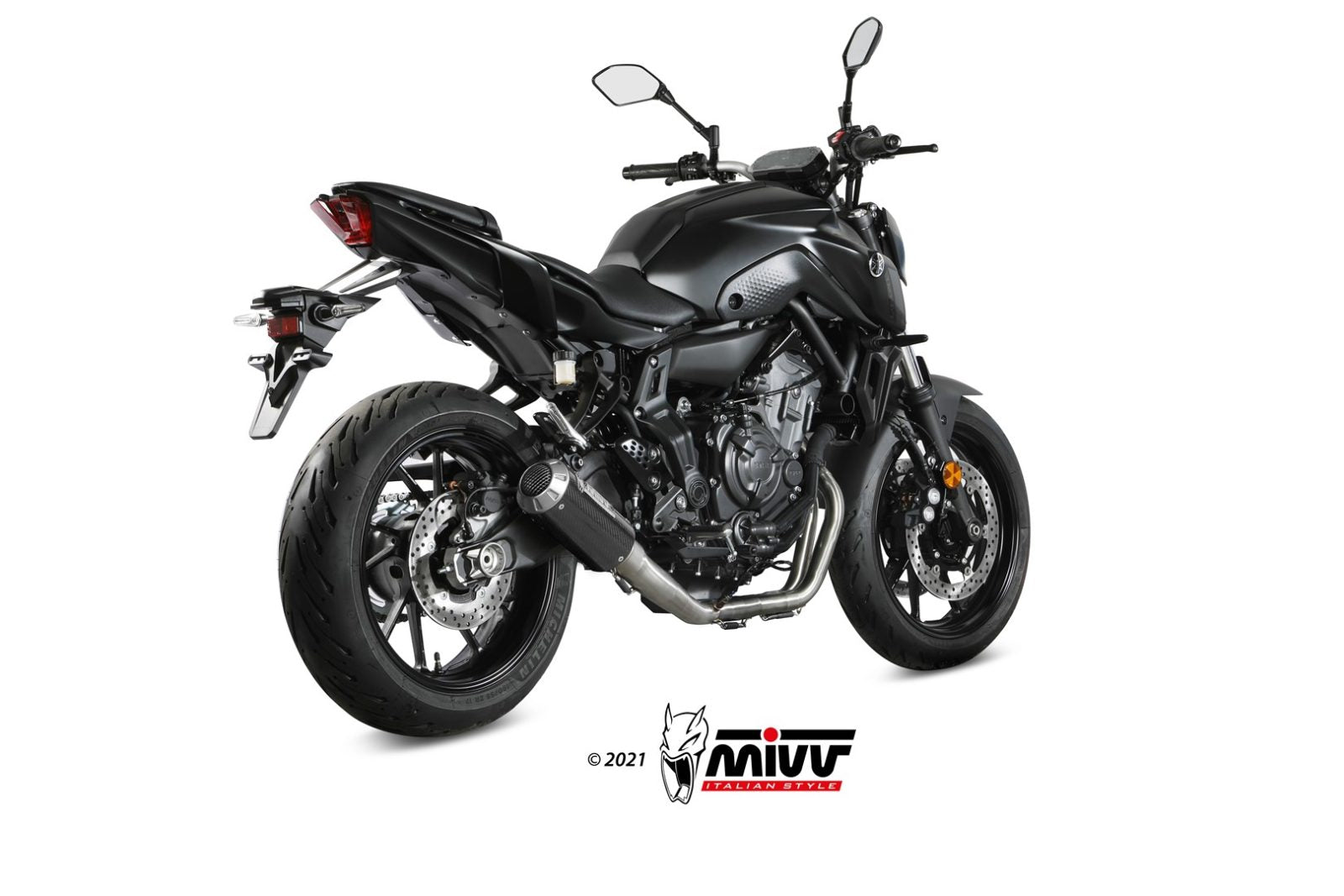 SCARICO COMPLETO ALTO IN CARBONIO RACING MIVV MK3 YAMAHA MT-07 / FZ-07 2014-2024