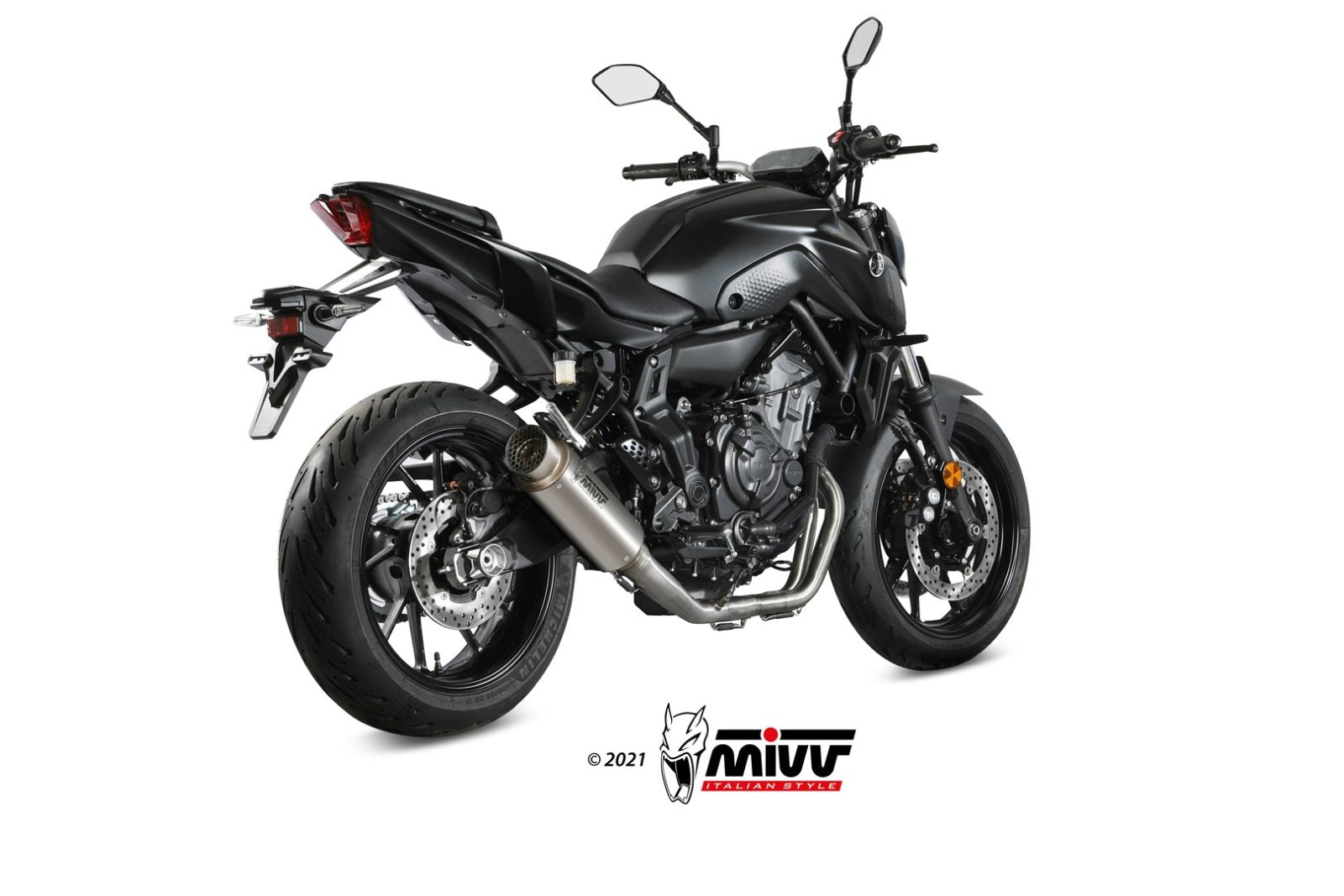 SCARICO COMPLETO ALTO IN TITANIO MIVV GPPRO YAMAHA MT-07 / FZ-07 2021 - 2024