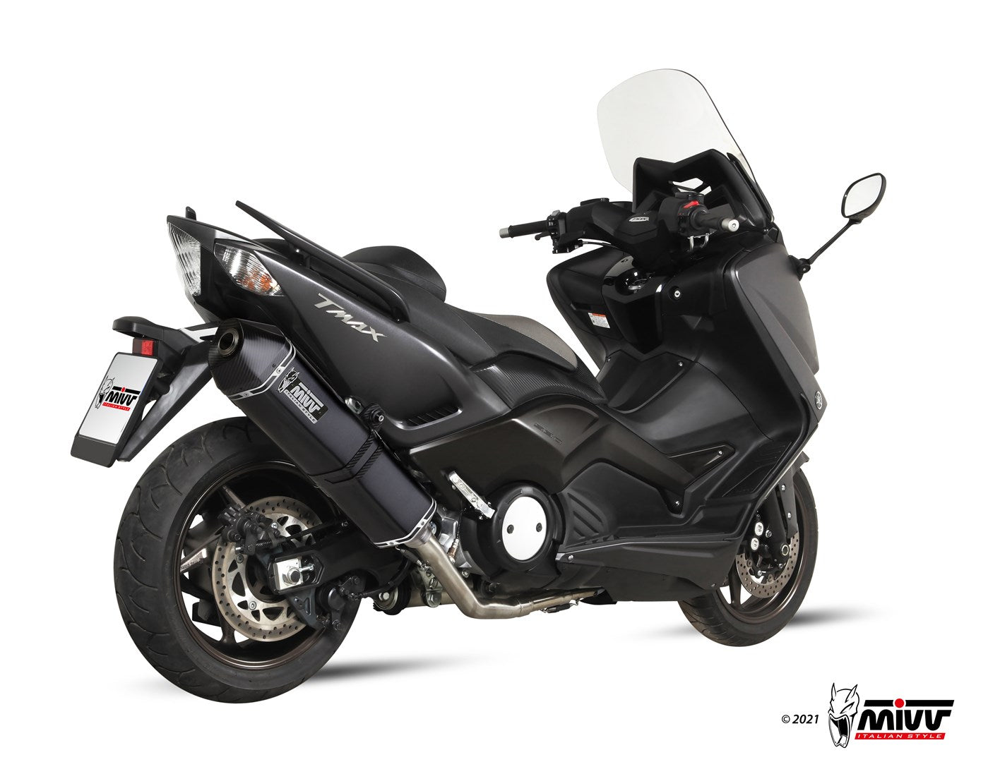 SCARICO COMPLETO INOX NERO RACING MIVV SPEED EDGE YAMAHA T-MAX 530 2012 - 2016
